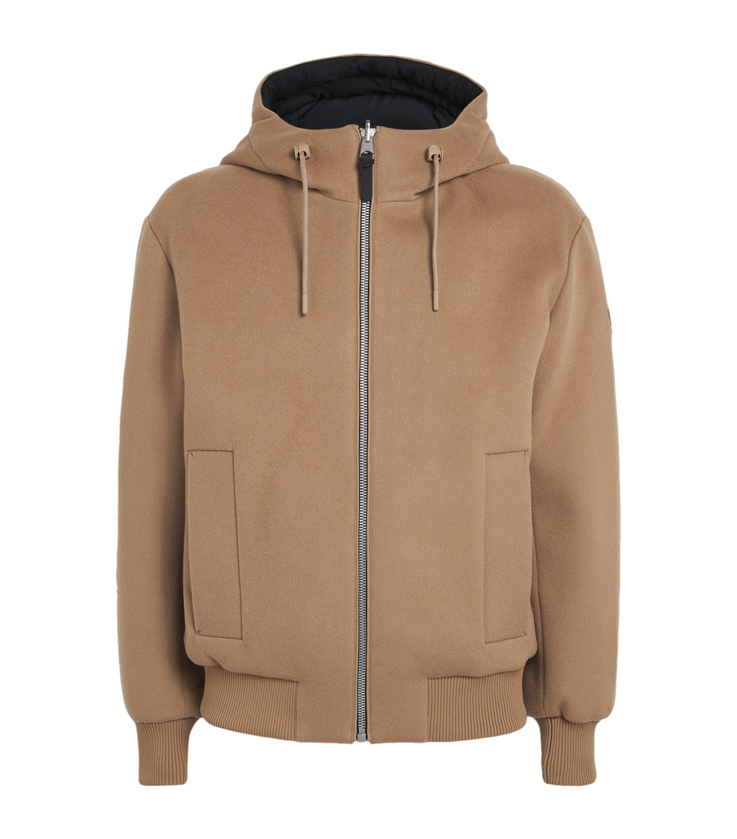 Mackage Mens Wool Down-Padded Reversible Niko Puffer Jacket Lht Camel Black Image 1