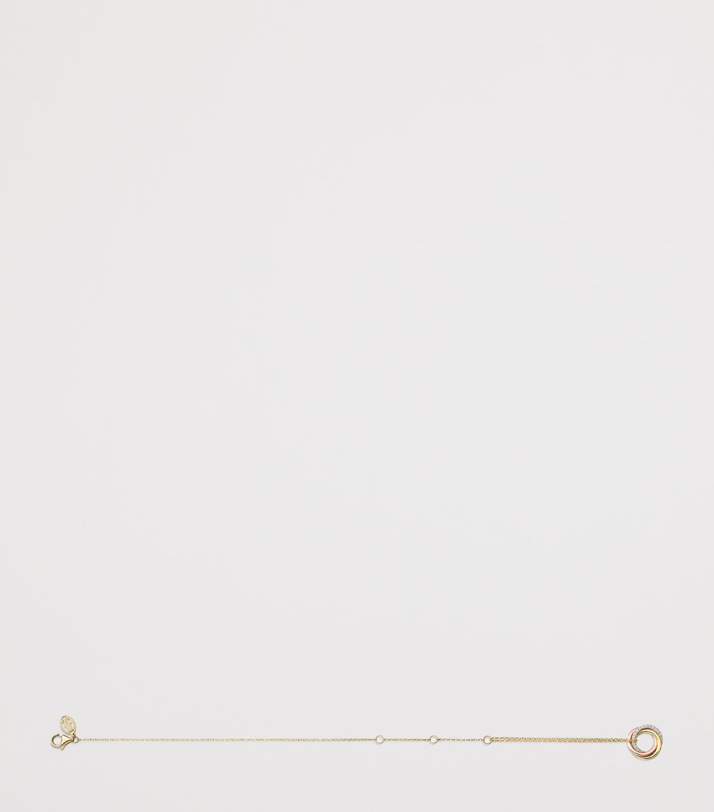 Mixed Gold and Diamond Trinity Chain Bracelet MIXED GOLD Image 3