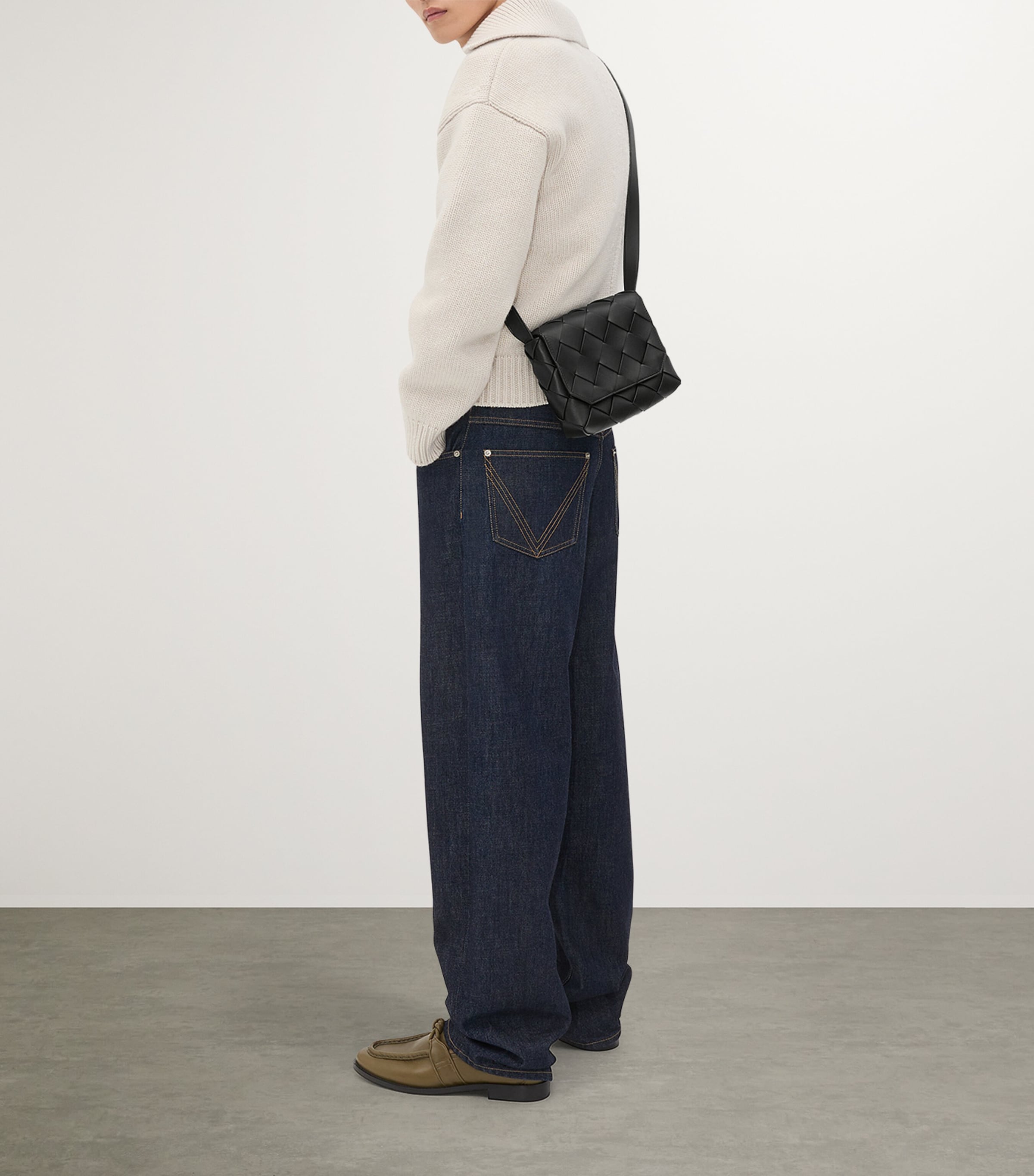 Suede Intreccio Diago Cross-Body Bag 8803 Image 2