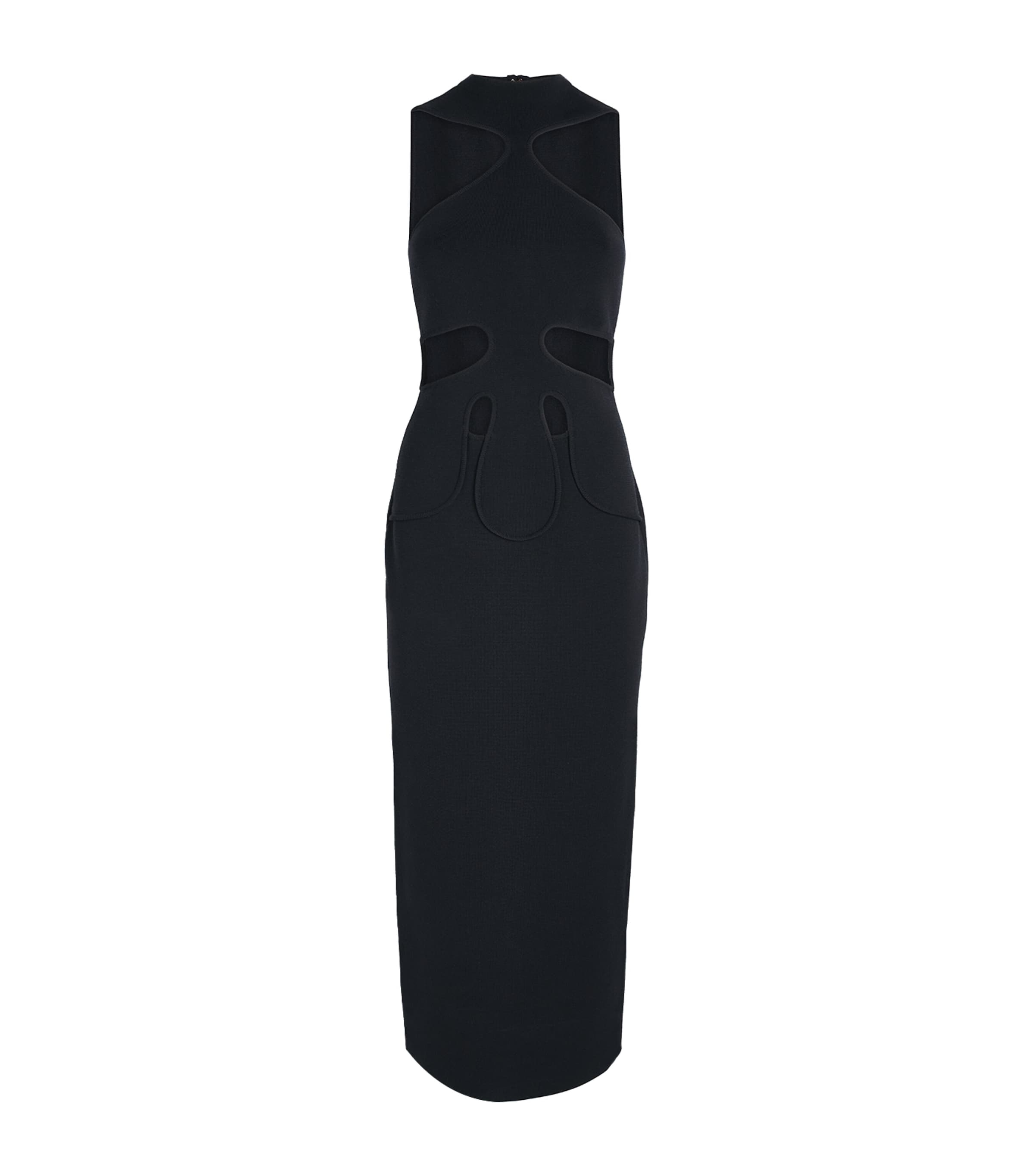Cult Gaia Womens Knitted Baylee Midi Dress Black Image 1