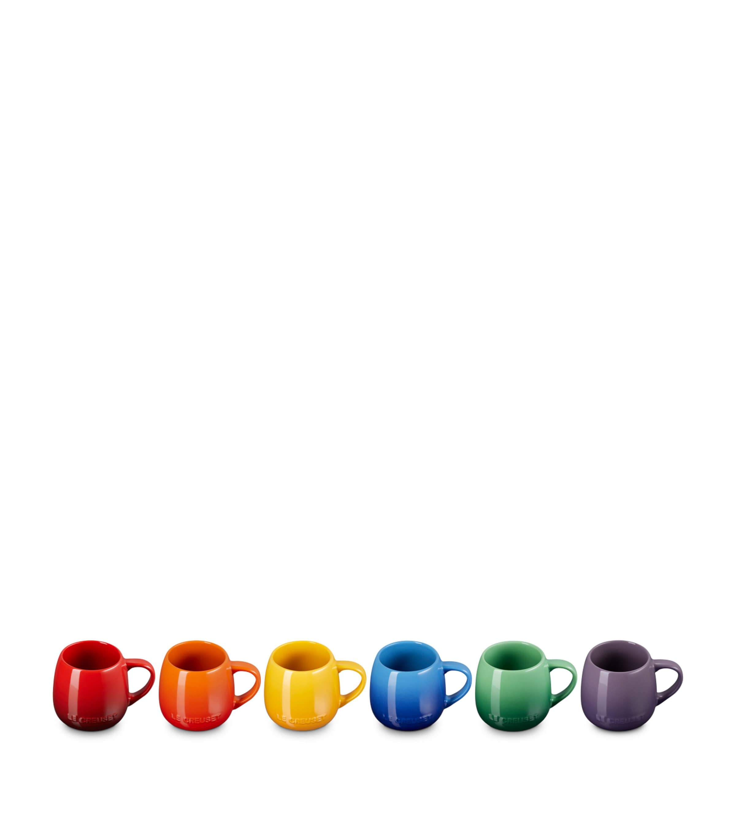 Stoneware Rainbow Mugs (Set of 6) NO COLOUR Image 2