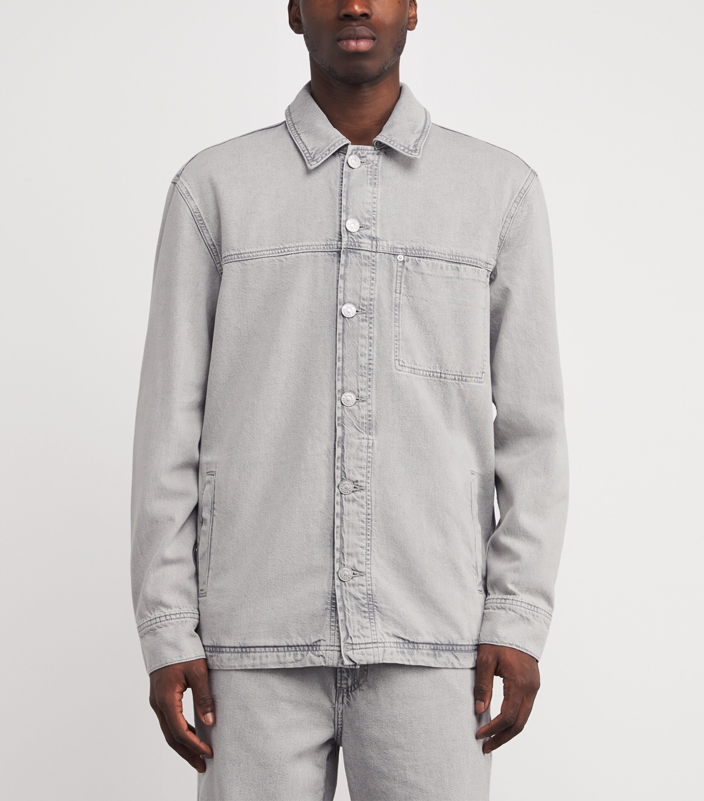 PAIGE Mens Denim Overshirt Fuentes Image 3