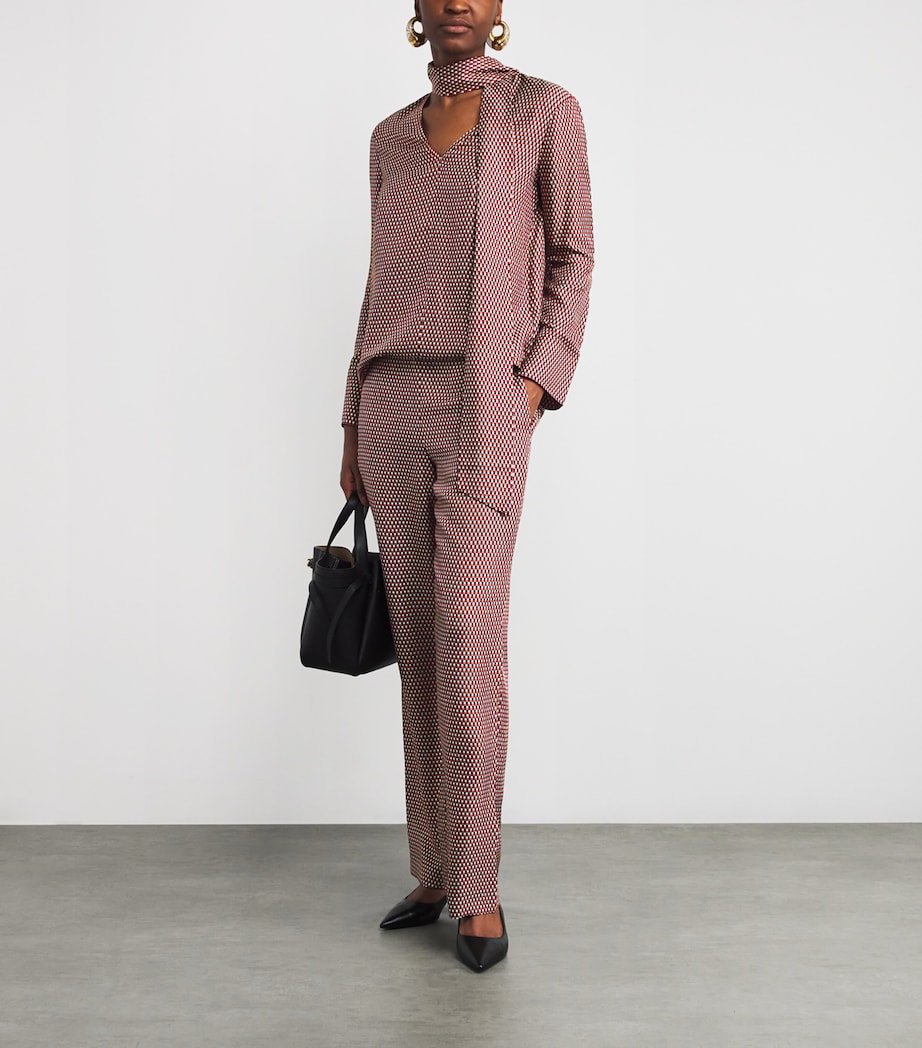 Check Print Sahel Trousers RUBY COMBO Image 2