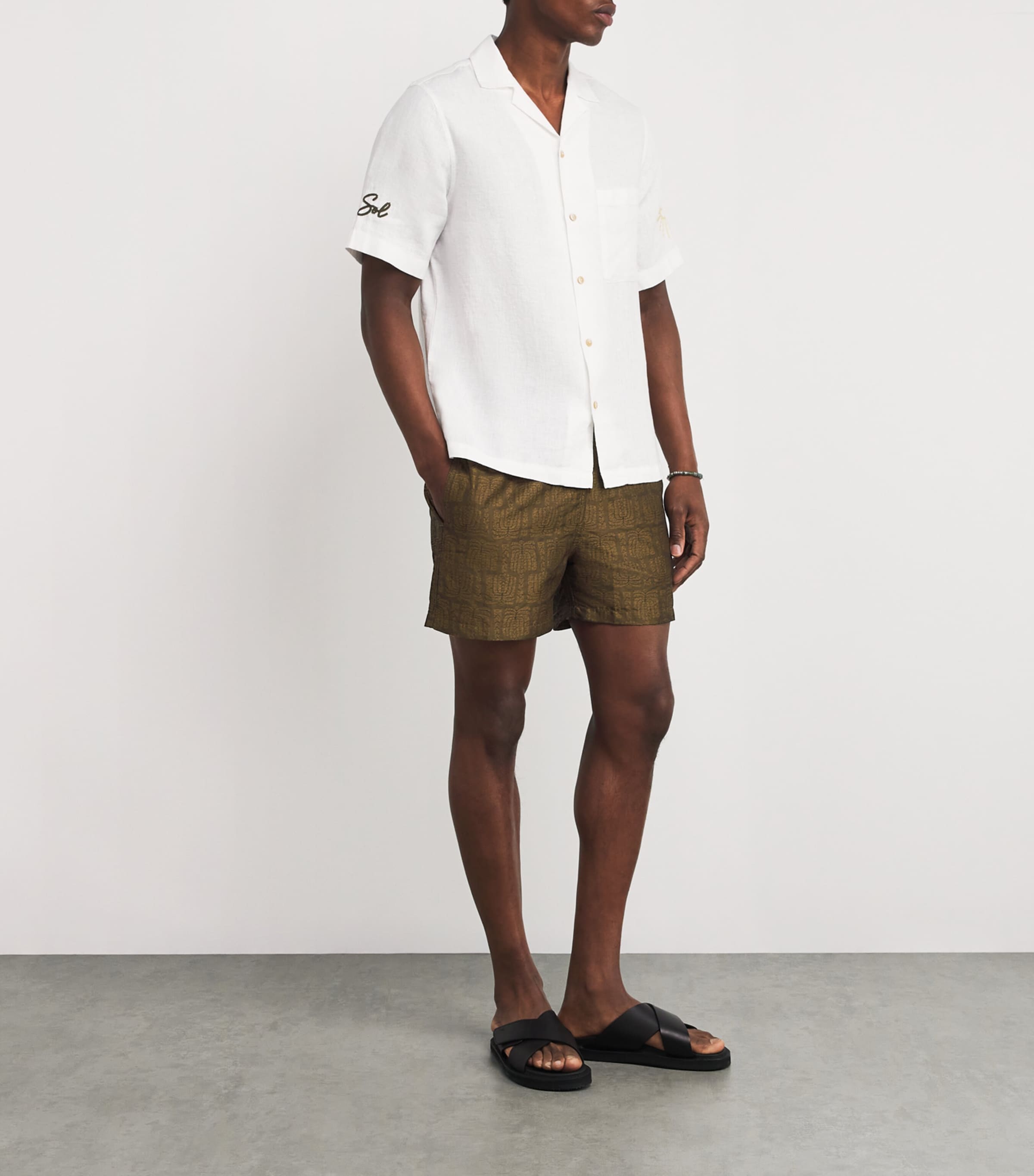 Palmeria Rio Swim Shorts 842-DARK OLIVE Image 2