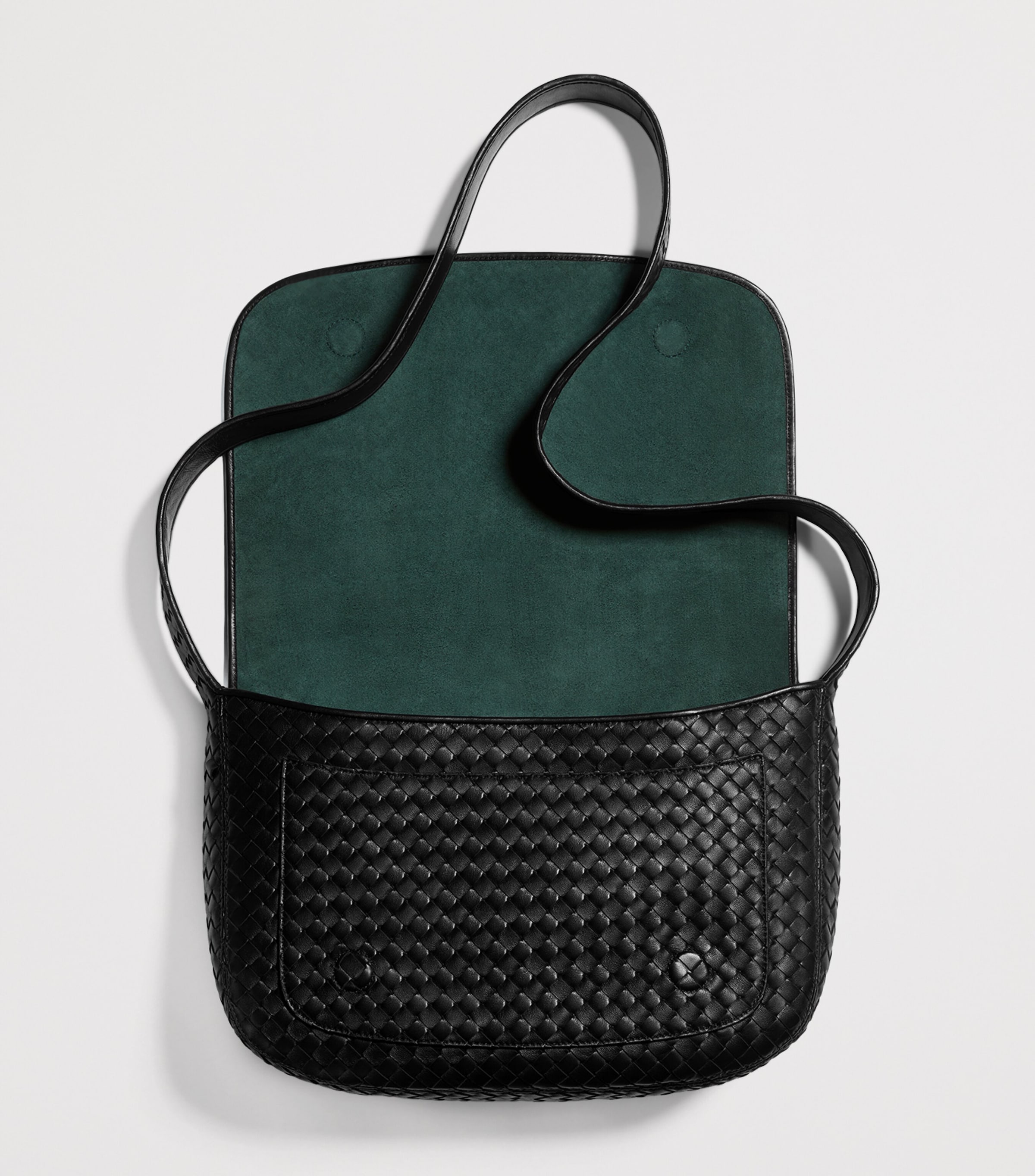 Bottega Veneta Large Leather Veneto Messenger Bag Image 3