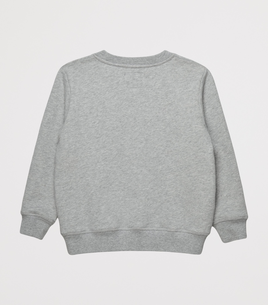 Trotters Cotton Here Comes Trouble Sweatshirt (2-5 Years) Grey Marl Image 2