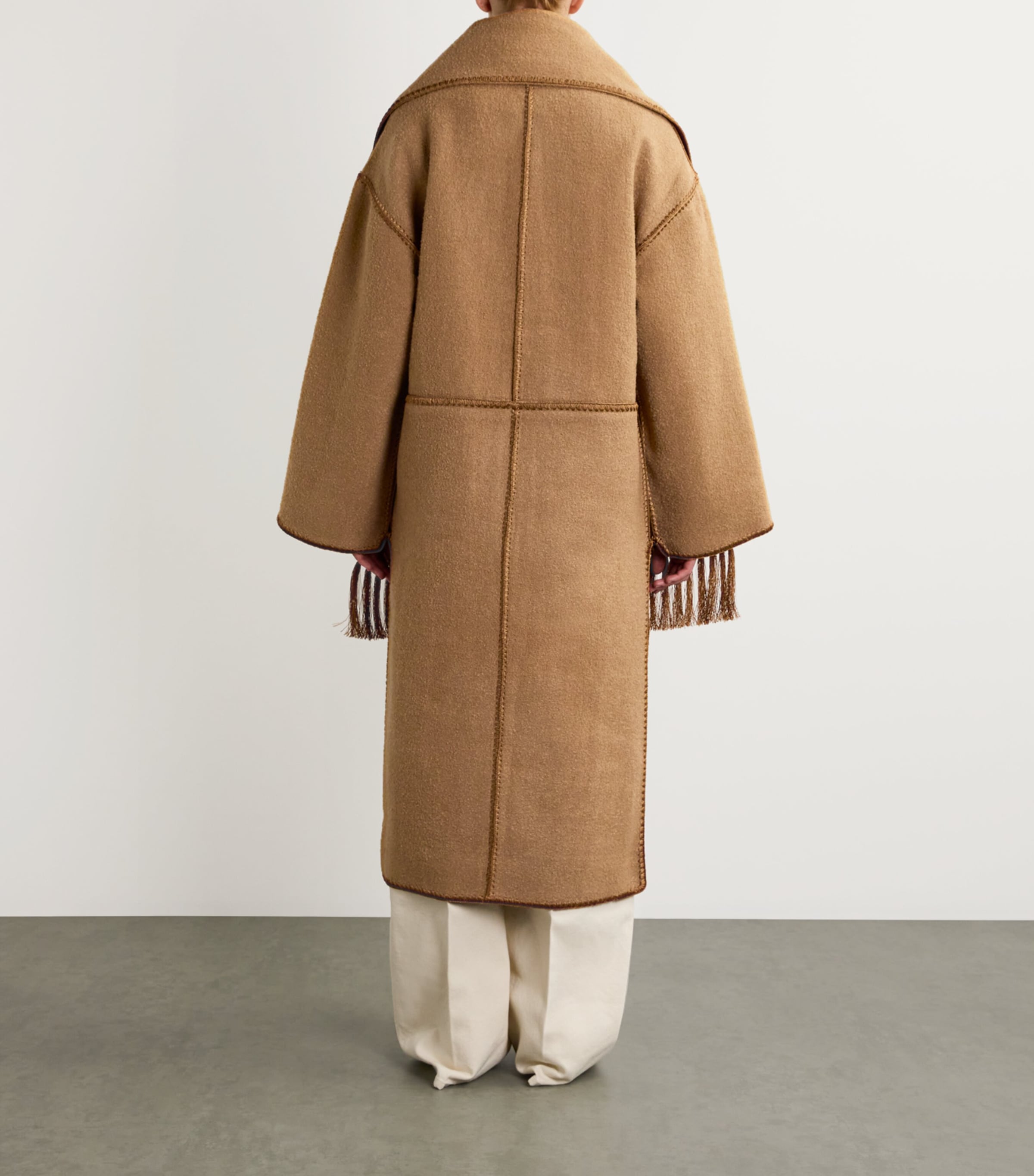 Wool-Blend Scarf Coat CAMEL 033 Image 4