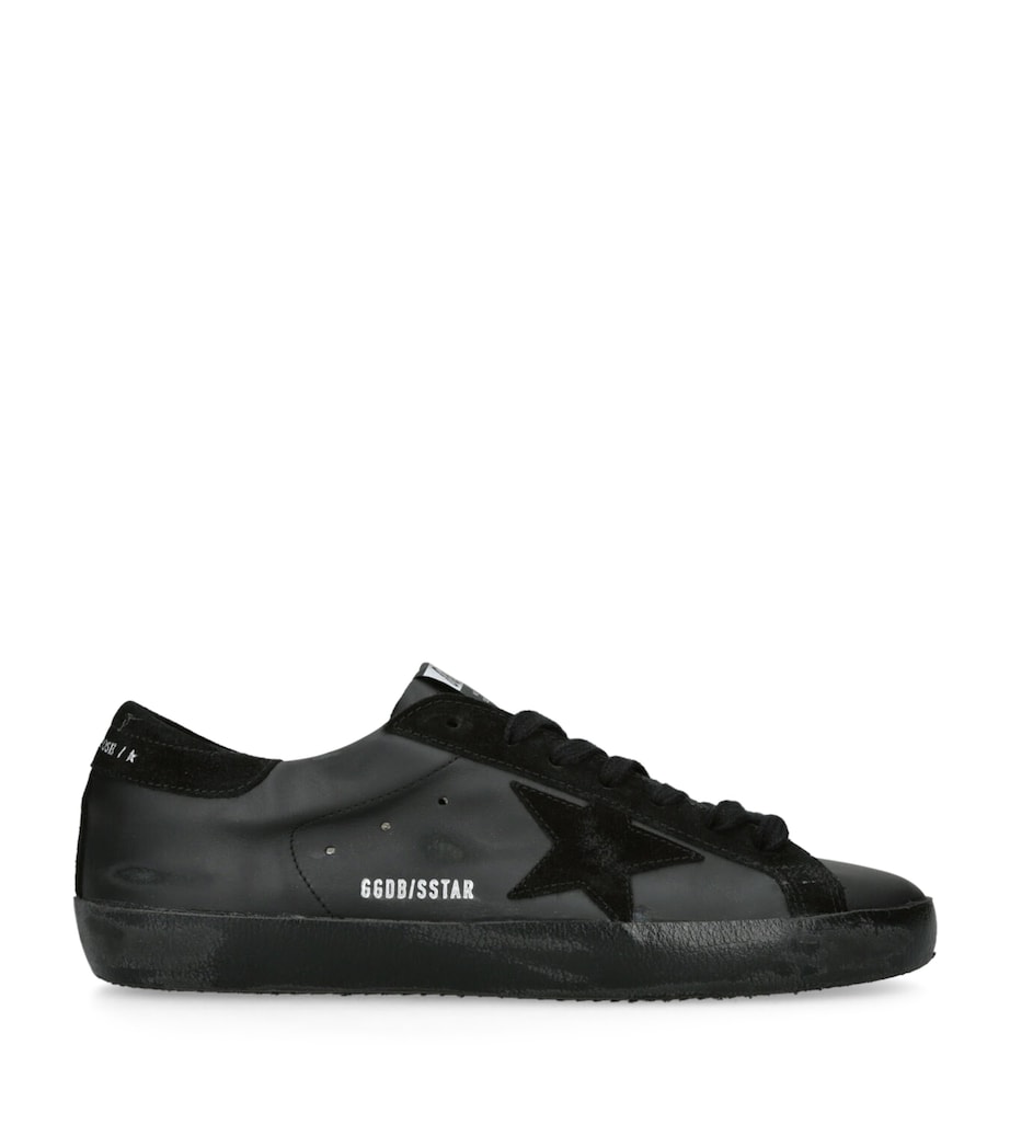 Leather-Suede Super-Star Sneakers BLACK Image 1