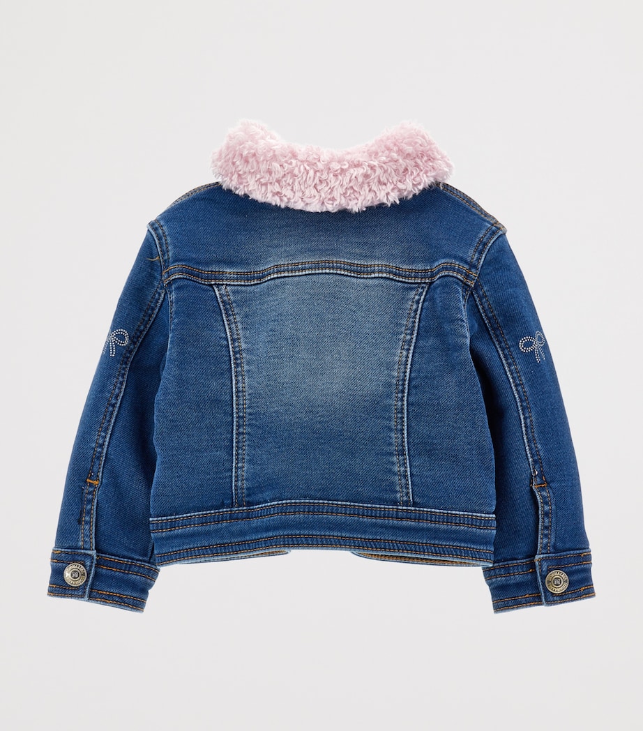 Fleece-Trim Denim Jacket (3-36 Months) DENIM+ROSA Image 3