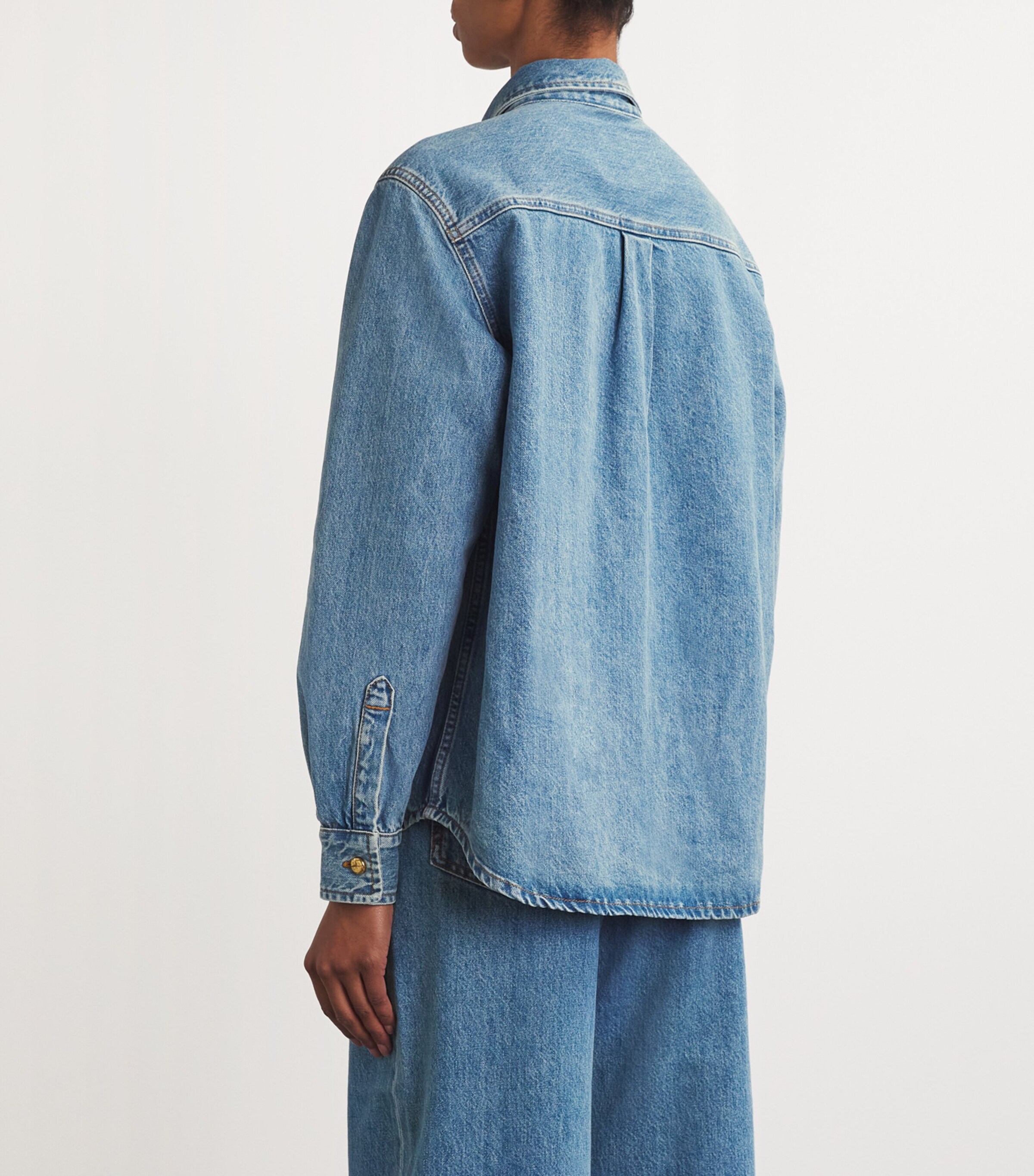 Blazé Milano Womens Berber Denim Shirt Maya Image 4