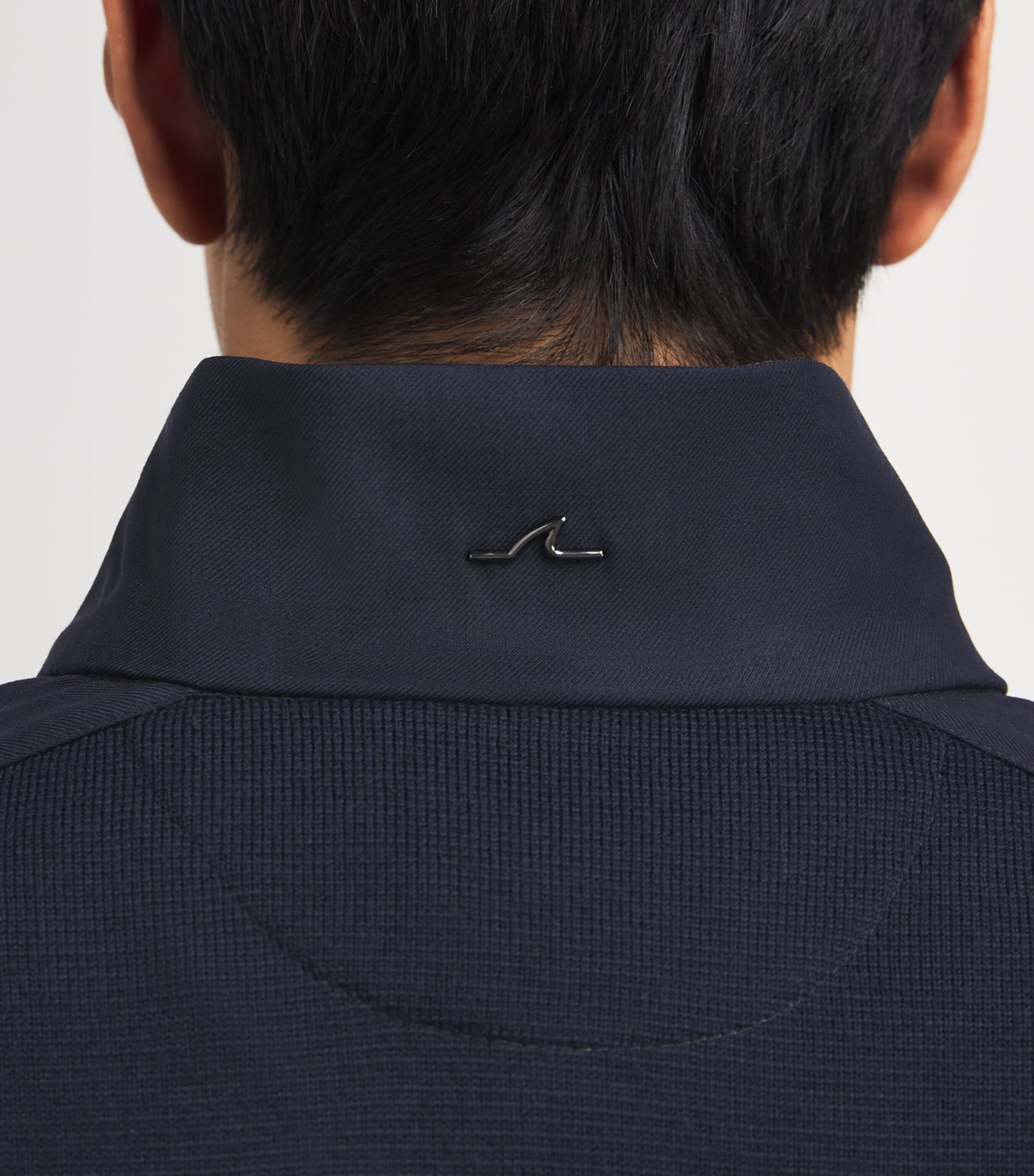 Virgin Wool-Silk Quarter-Zip Sweater 050 BLUE Image 6