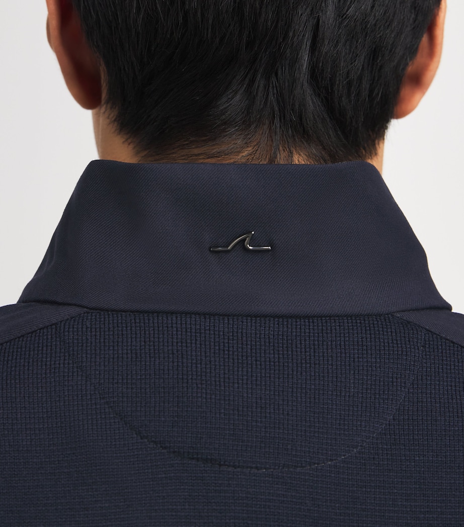 Virgin Wool-Silk Quarter-Zip Sweater 050 BLUE Image 6