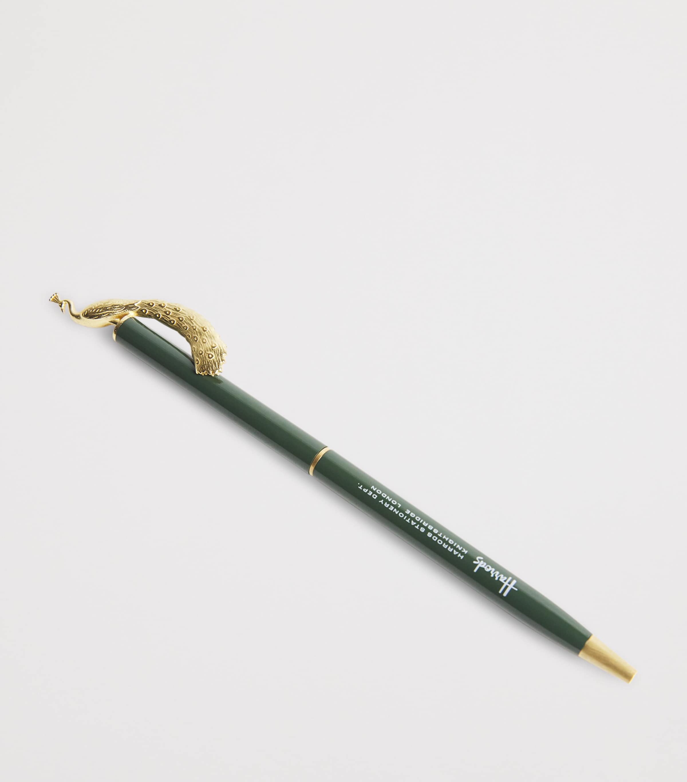 Harrods Peacock Ballpoint Pen Harrods Green Image 2