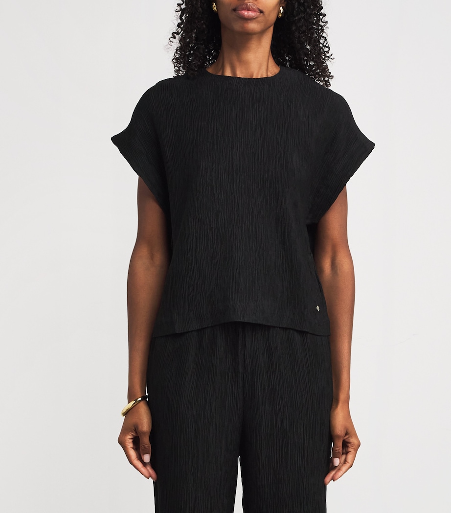 Crinkled Jollie Blouse BLACK Image 3