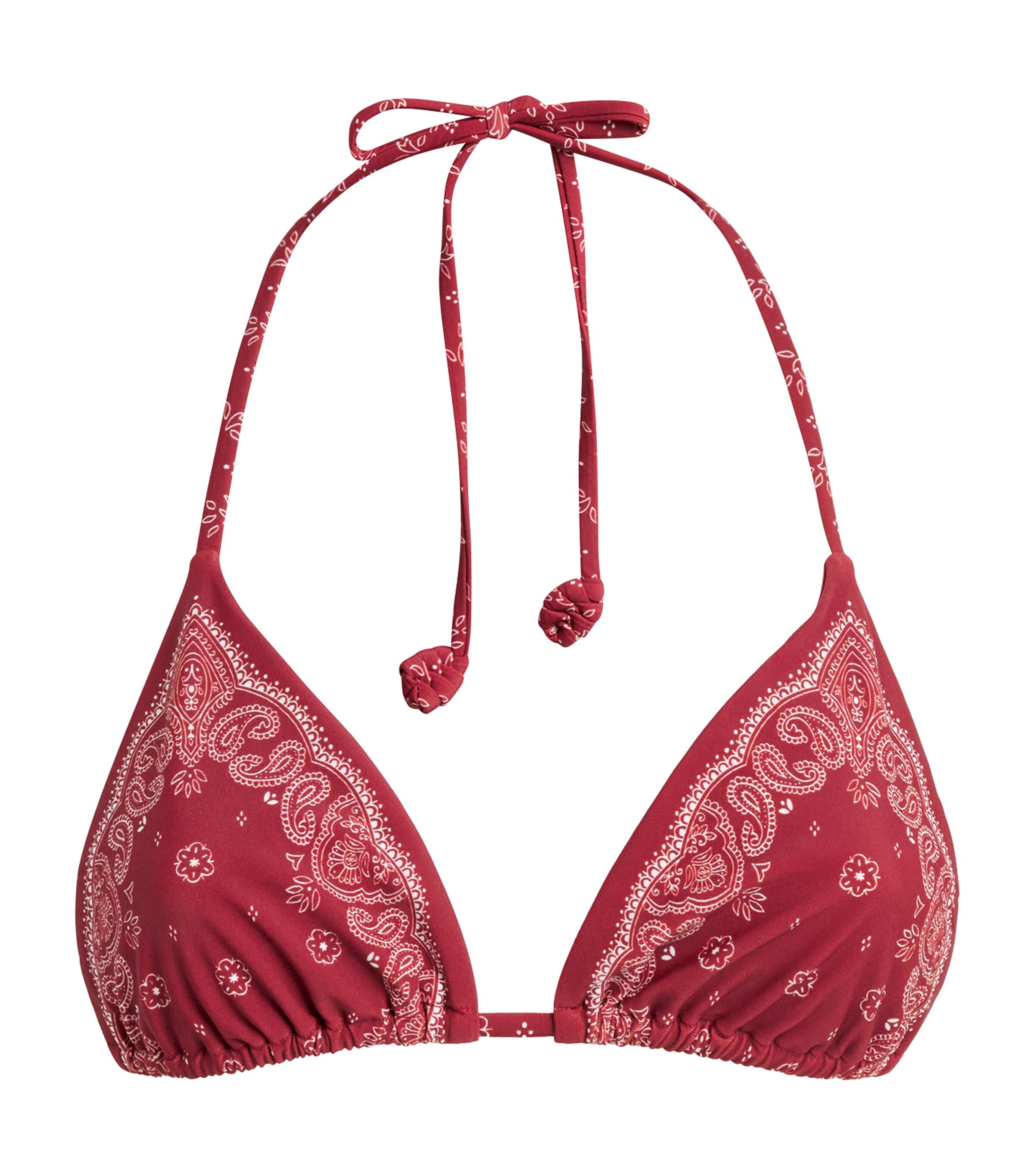 Devon Windsor Womens Bandana Print Elis Bikini Top Merlot Image 1