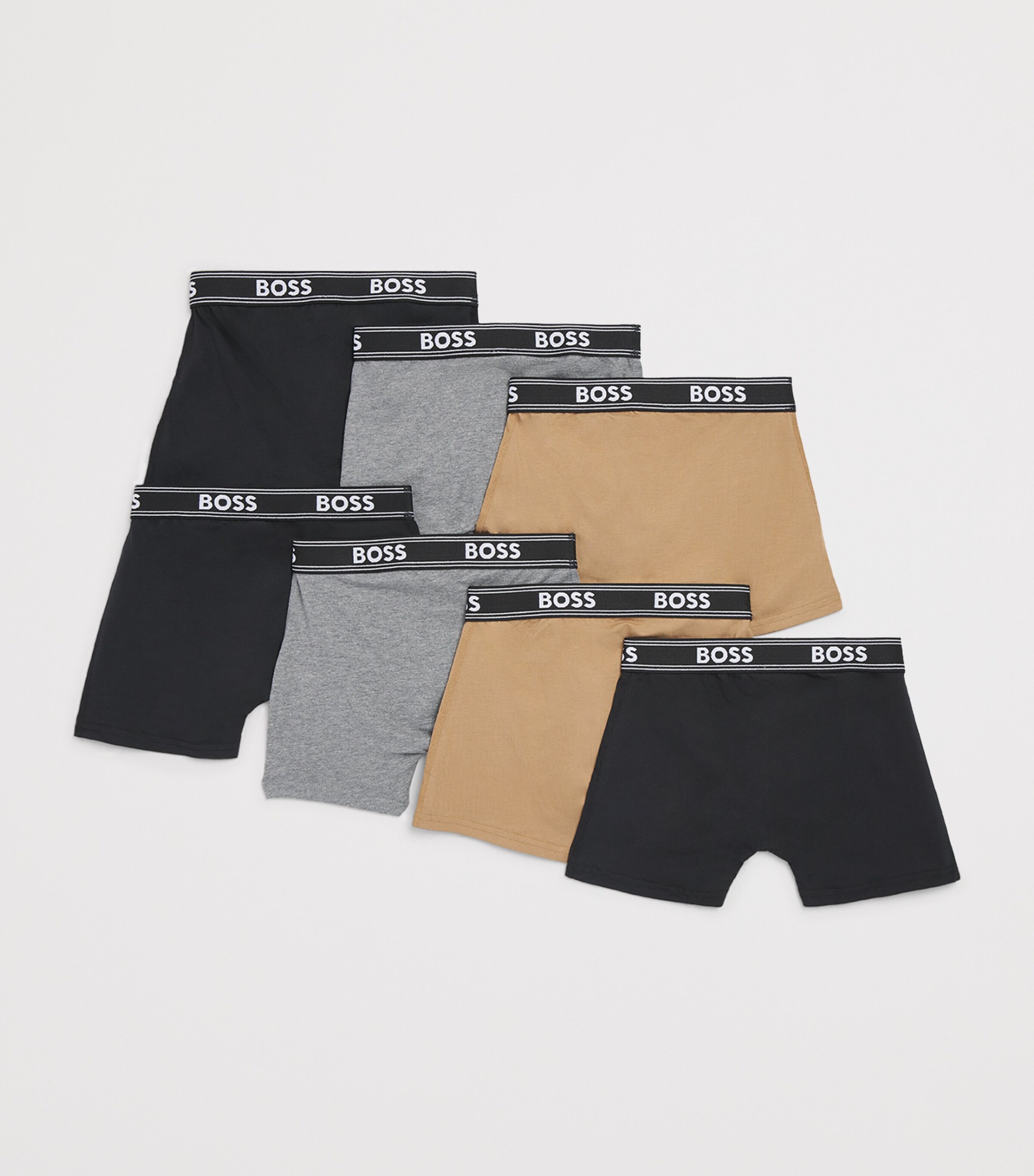 BOSS Kidswear Mens Logo Waistband Trunks - Pack of 7 (4-16 Years) Cookie Image 2