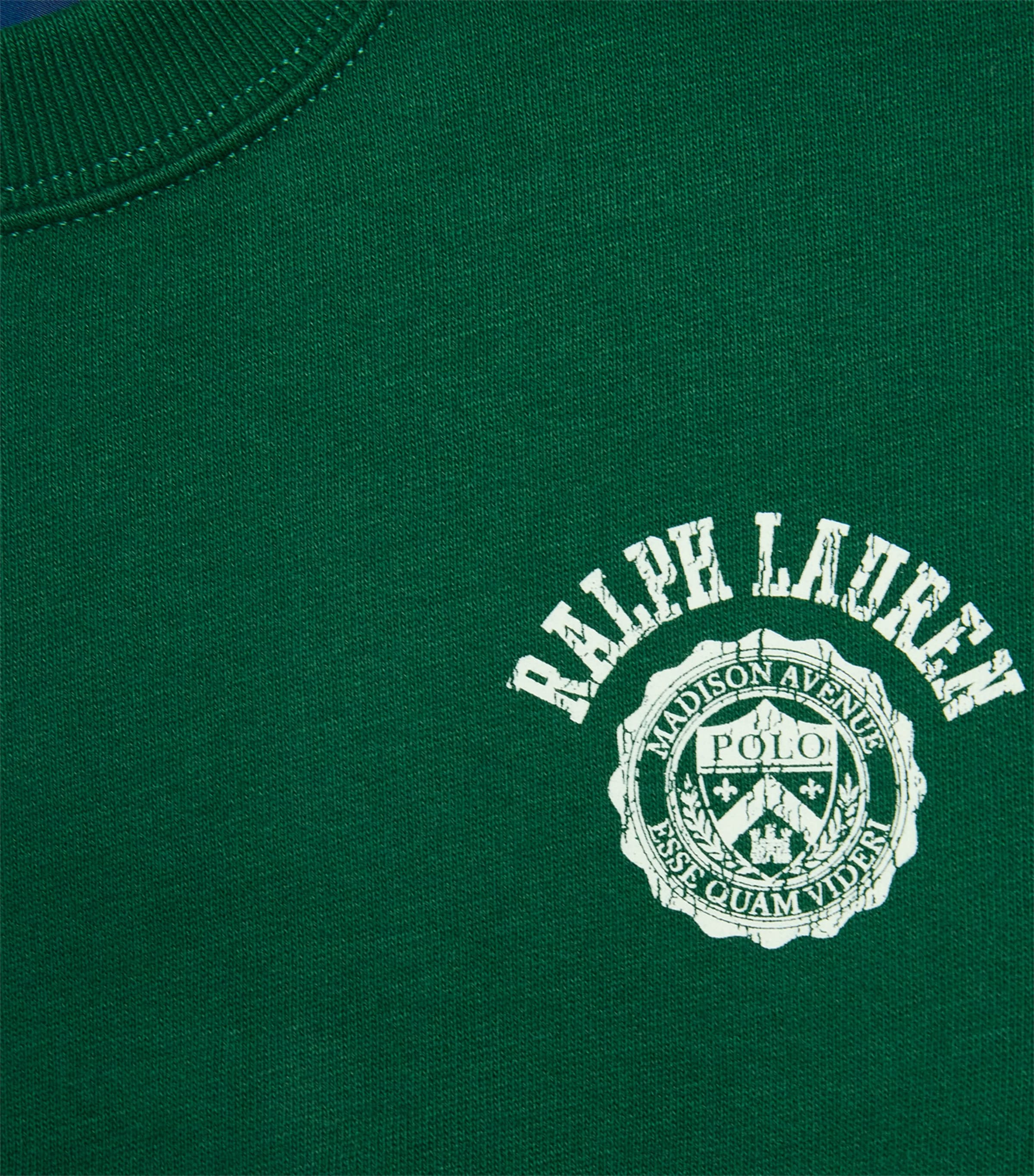Ralph Lauren Kids Cotton-Blend Logo Sweatshirt (6-14 Years) Green Image 3