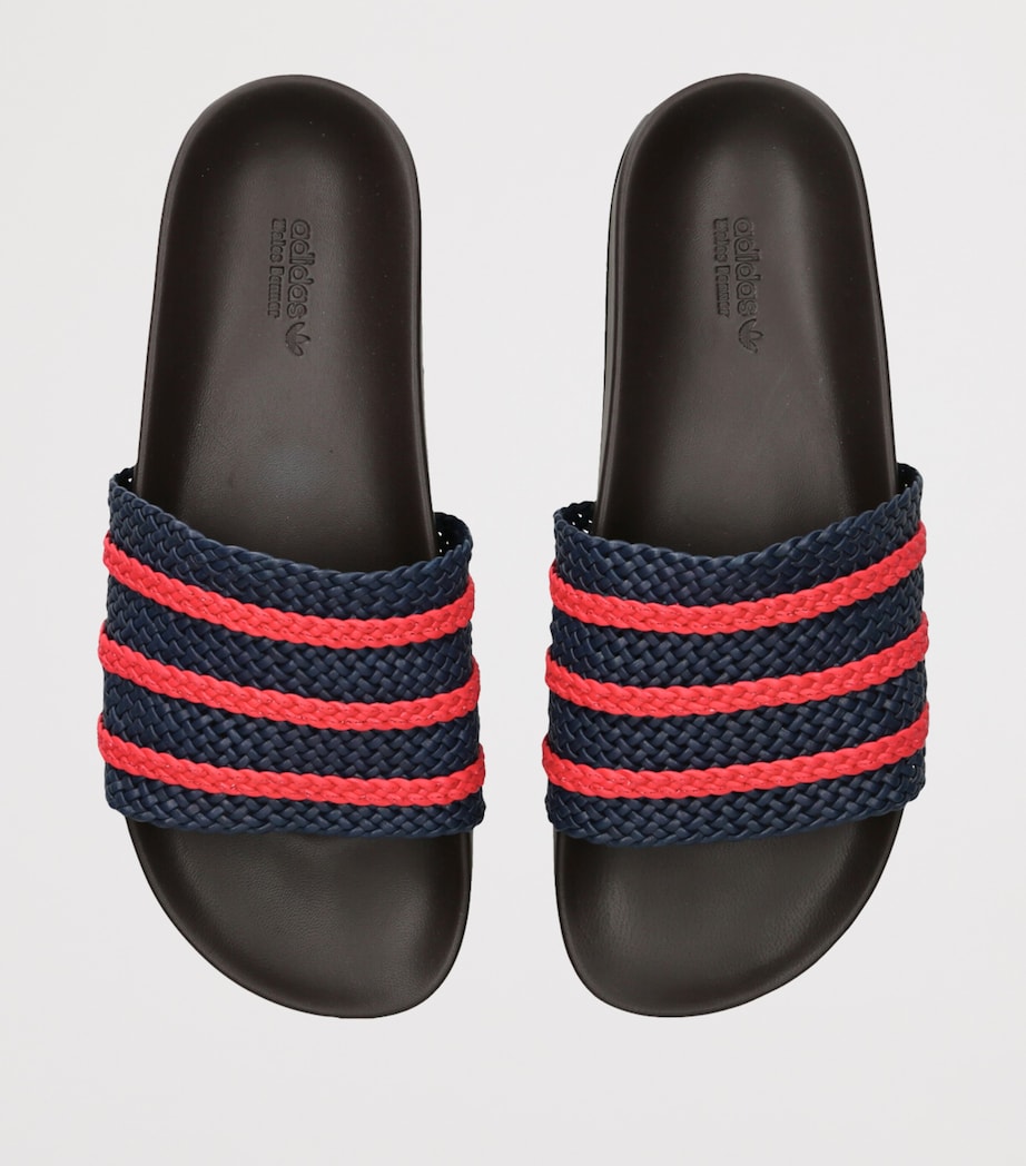 adidas x Wales Bonner Leather Adilette Slides NAVY Image 4