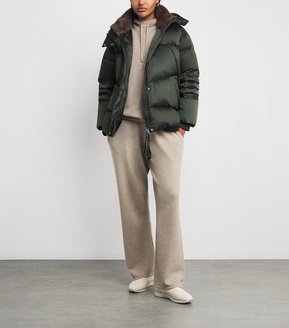 Hooded Puffer Jacket GREEN Image 2