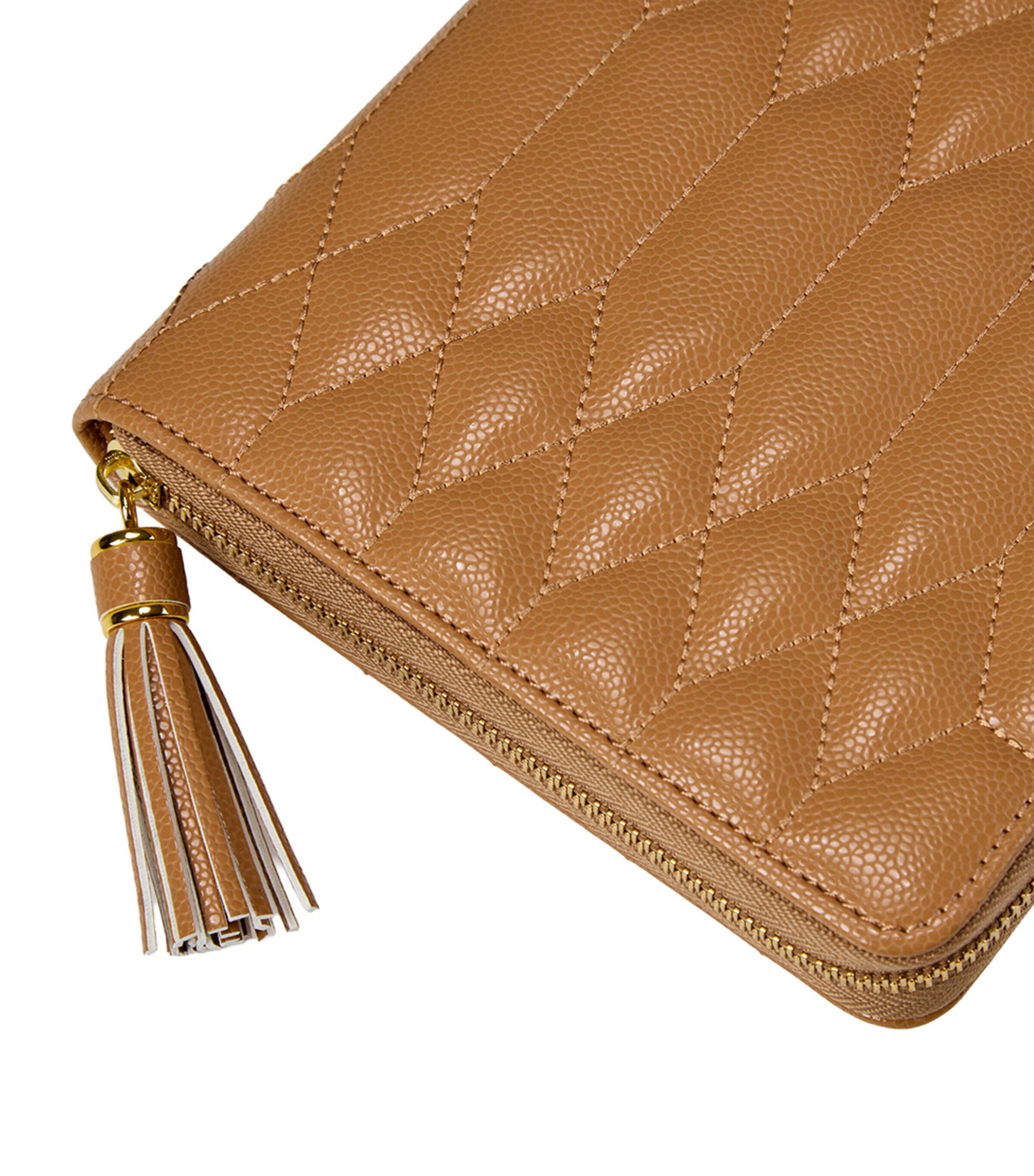WOLF Large Lauren Portfolio Jewellery Case Caramel Image 6