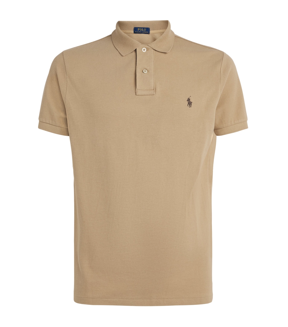 Polo Ralph Lauren Mens Cotton Mesh Custom-Fit Polo Shirt Vintage Image 1