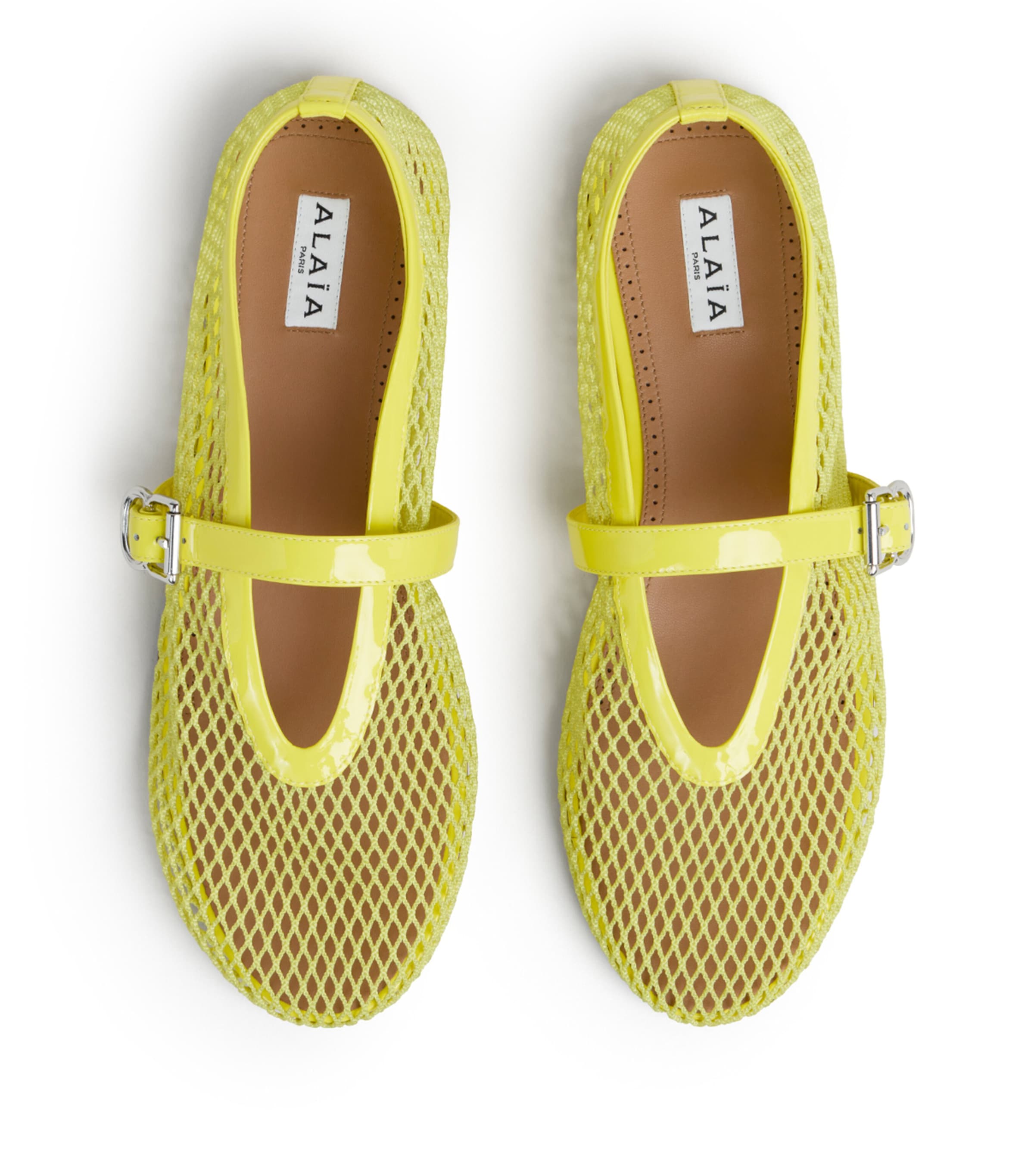Alaïa Mesh Ballet Flats Jaune Citron Image 2