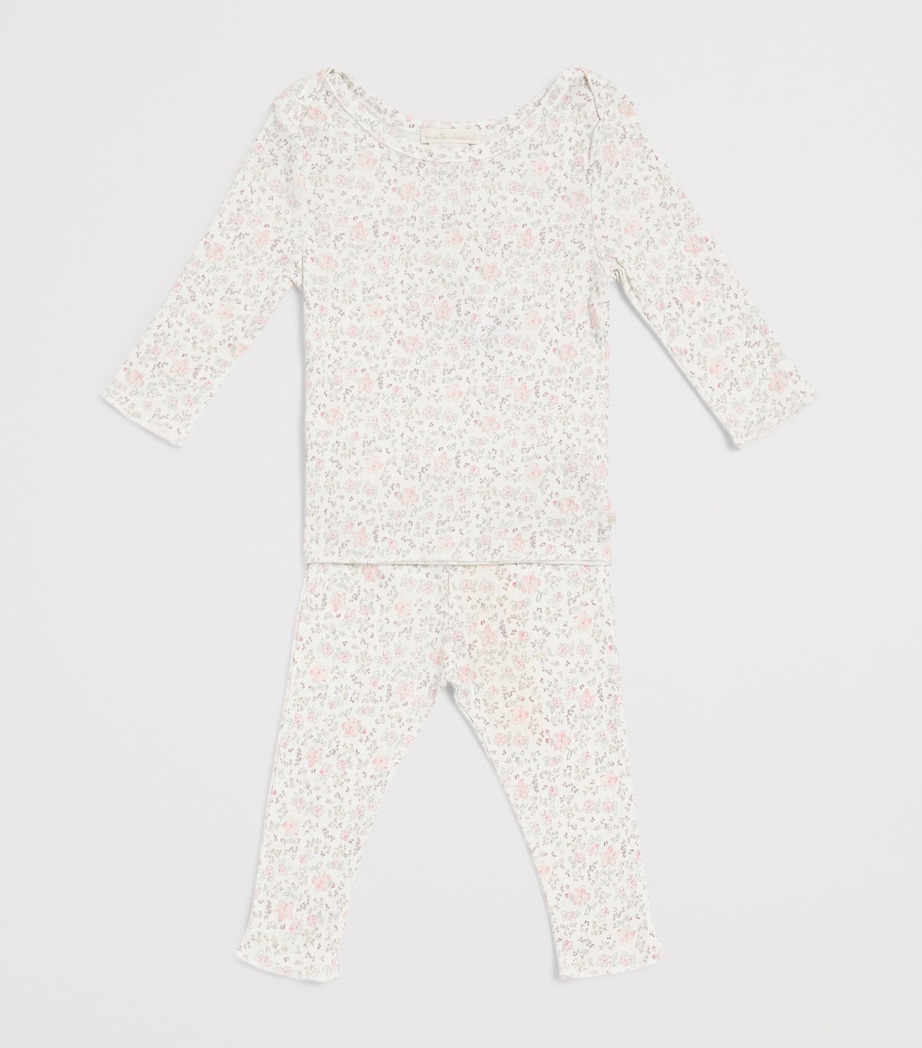 Marie-Chantal Cotton Aluna Athena T-Shirt and Leggings Set (3-24 Months) Poreclain/rose Image 3