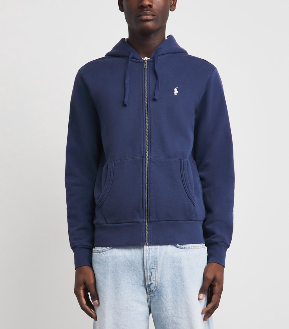 Polo Ralph Lauren Mens Polo Pony Zip-Up Hoodie Cruise Navy Image 4