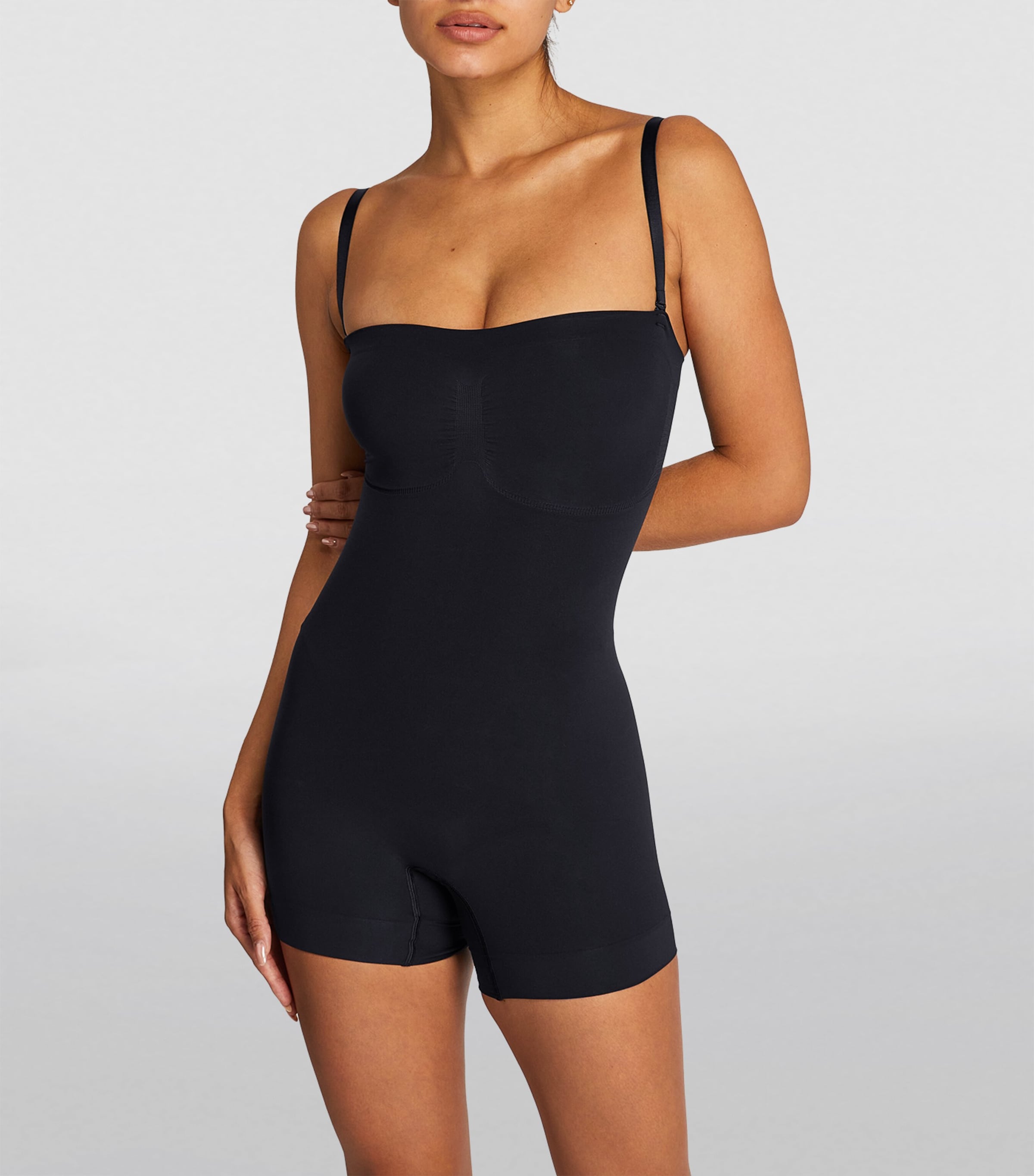 Seamless Sculpt Strapless Shorts Bodysuit ONYX Image 4