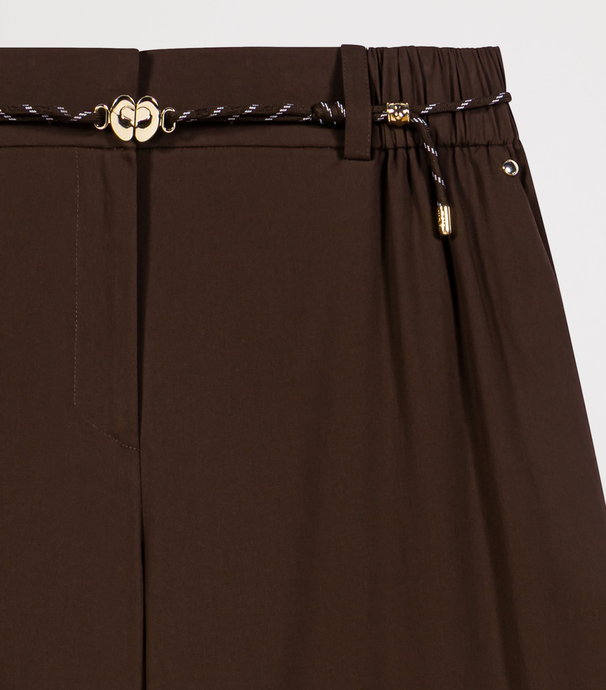 Maje Womens Cropped Wide-Leg Trousers Brown Image 8