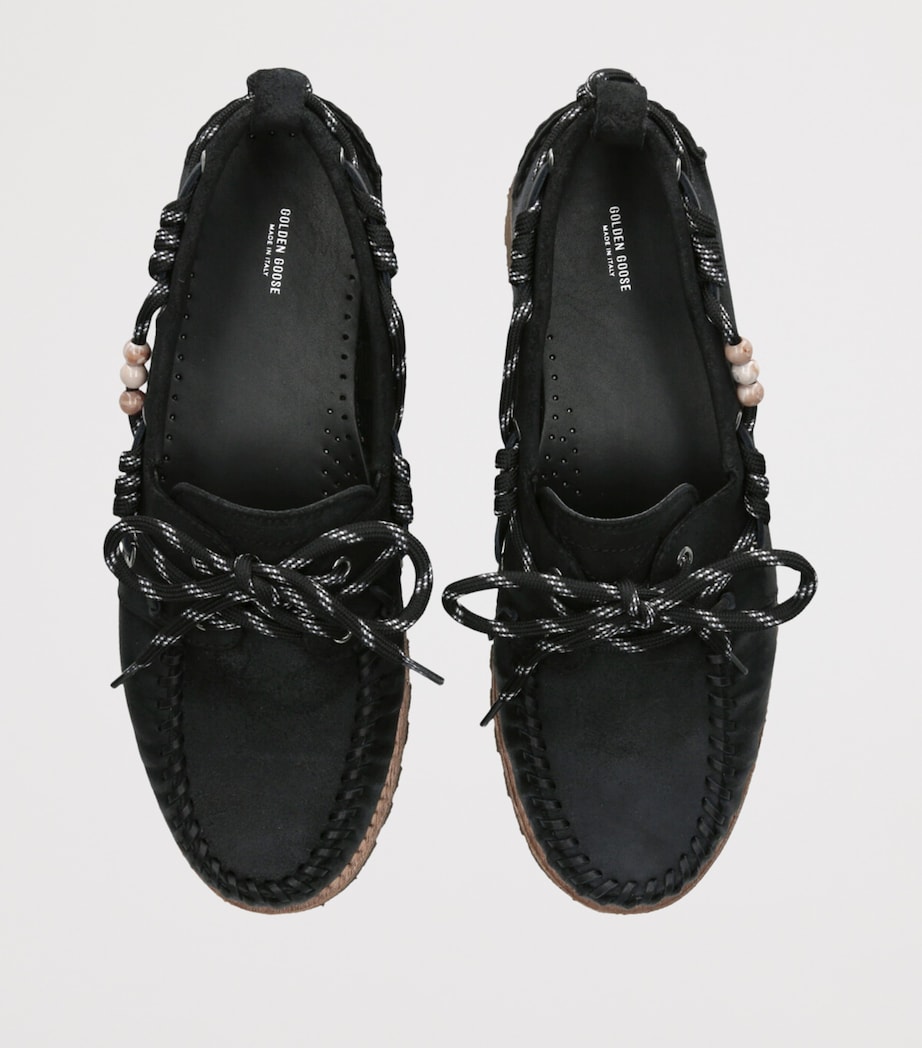 Golden Goose Suede Cruise Boat Shoes Black Image 4
