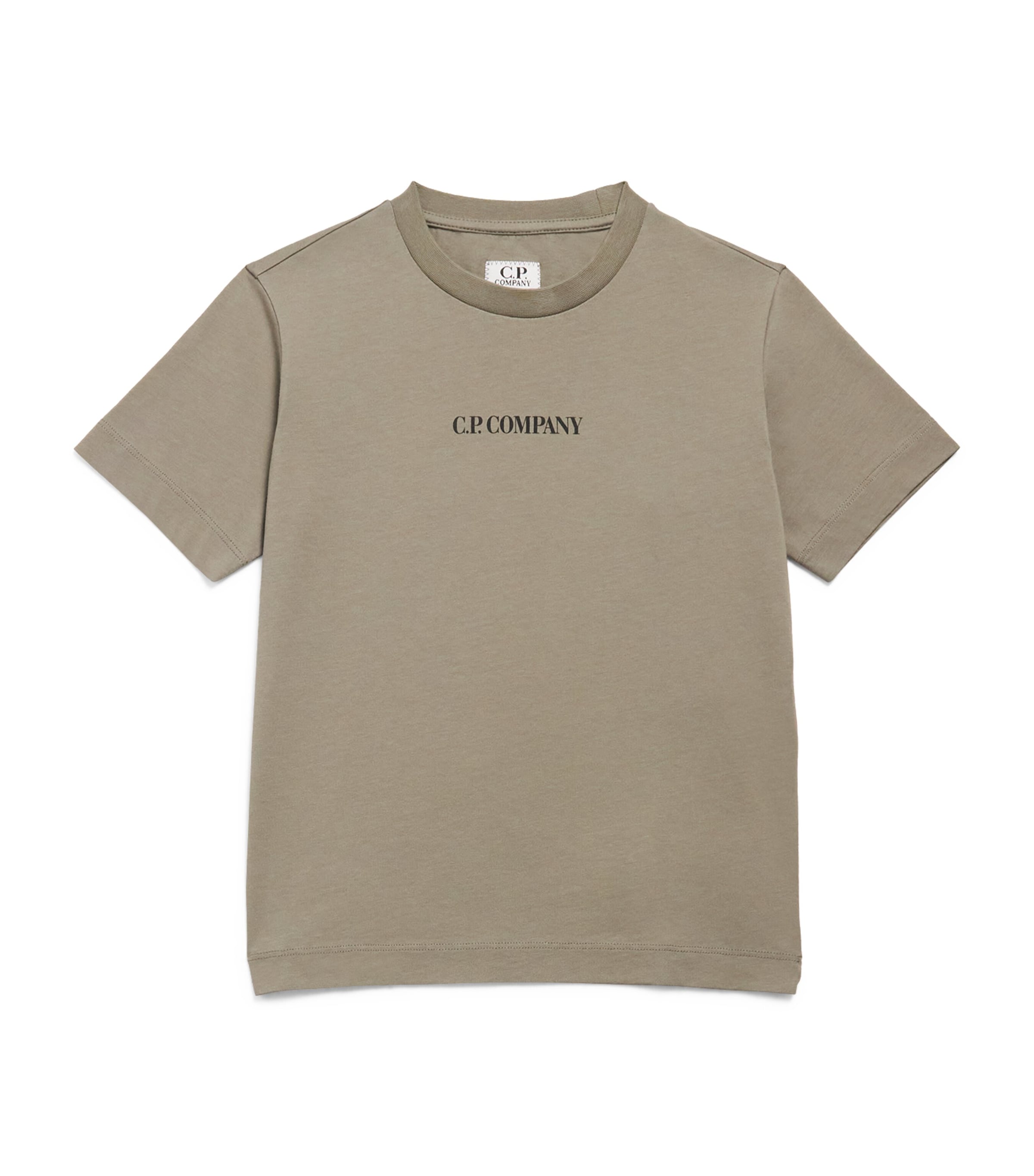 C.p. Company C. P. Company Kids Cotton Logo T-shirt In Gray