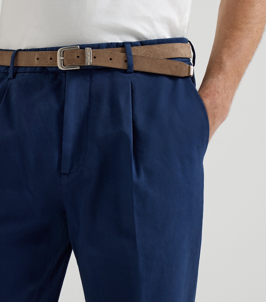 Brunello Cucinelli Mens Cotton Pleated Trousers Image 2