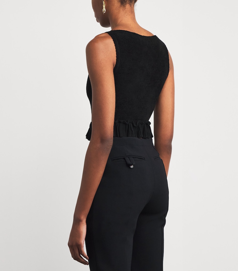 Knitted Crop Top BLACK Image 4