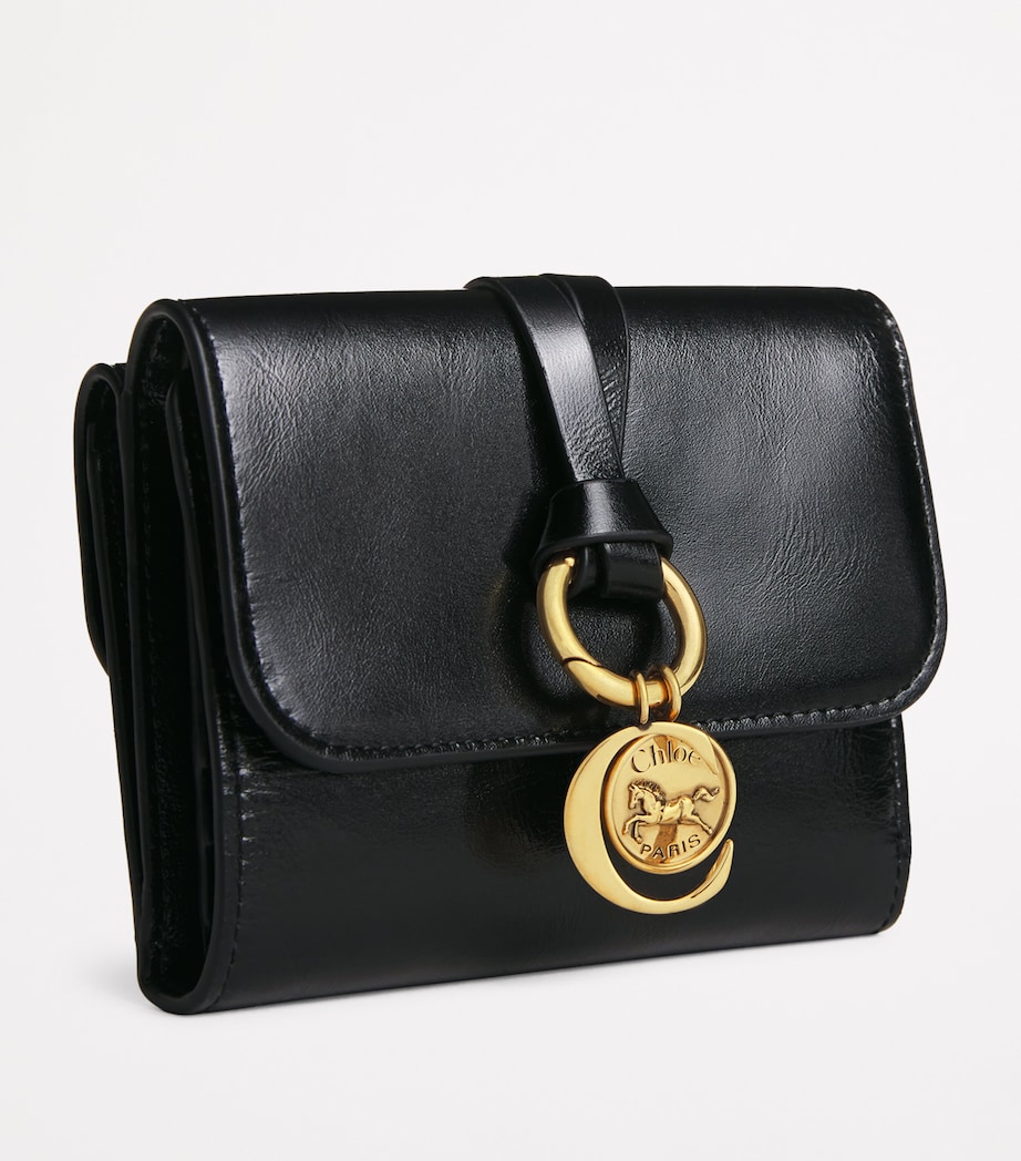 Small Calfskin Alphabet Wallet BLACK Image 2