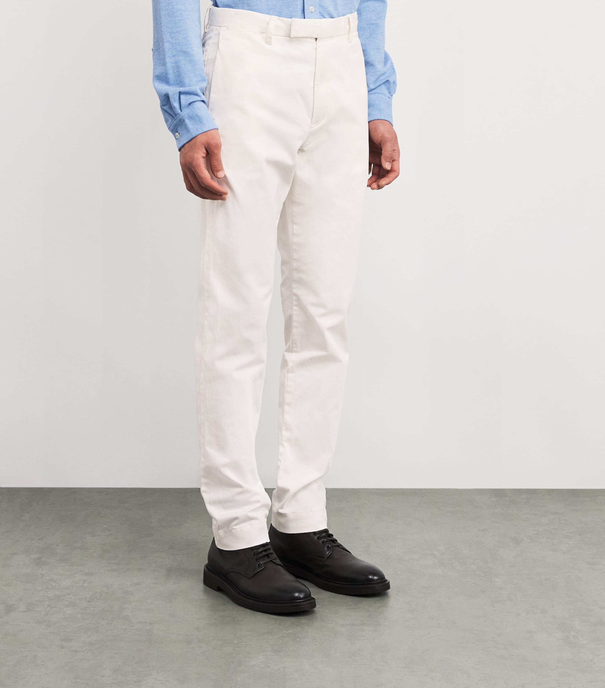 Stretch-Cotton Slim Chinos DECKWASH WHITE Image 3