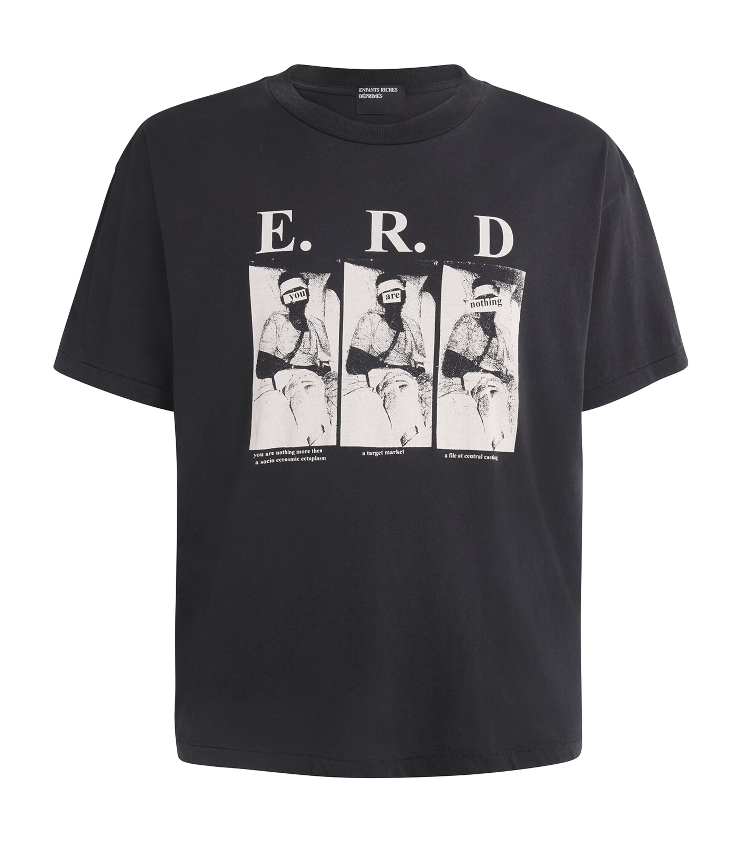 Enfants Riches Déprimés Mens Cotton You Are Nothing T-Shirt Faded Black Image 1
