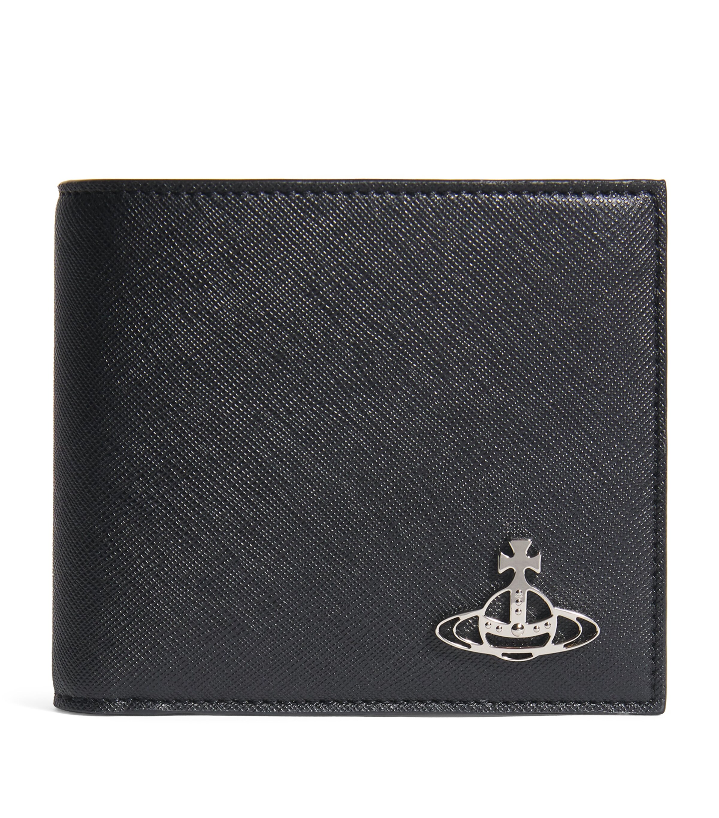 Vivienne Westwood Black Saffiano Leather Bifold Wallet | Harrods DK