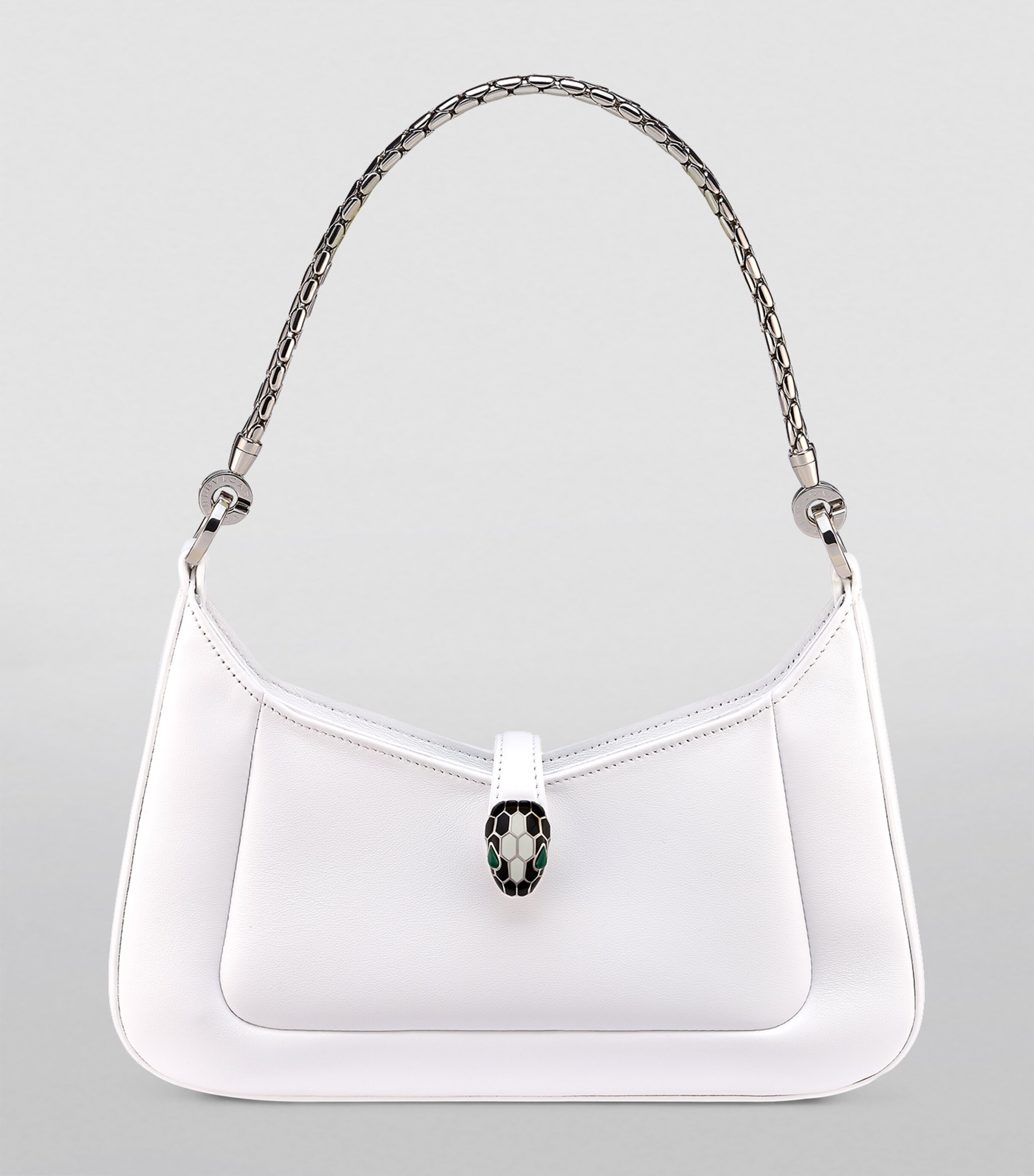 Bvlgari Leather Serpenti Baia Shoulder Bag White Image 5