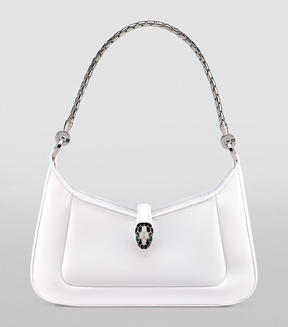 Bvlgari Leather Serpenti Baia Shoulder Bag White Image 5