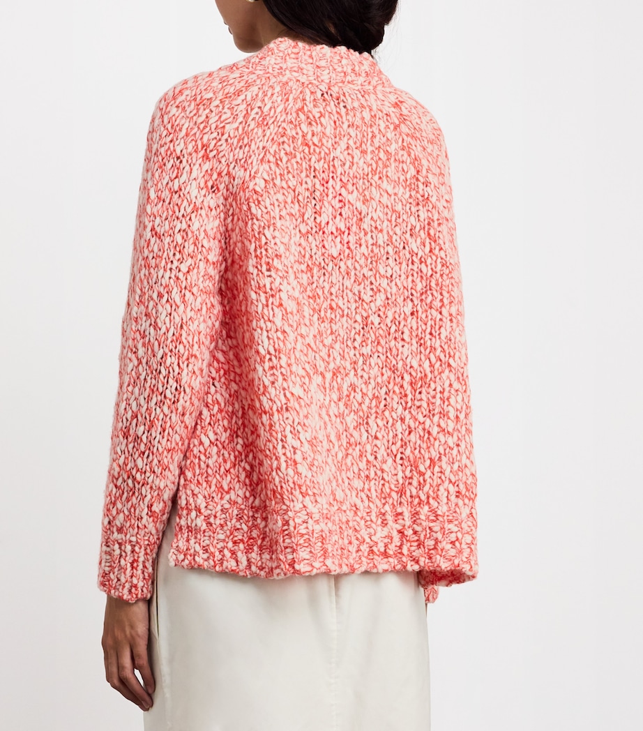 Wool-Blend Cardigan RED Image 4