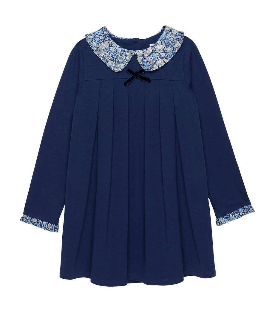 Stretch-Cotton Violet Dress (2-5 Years) NAVY/BLUE STRAW THIE Image 1