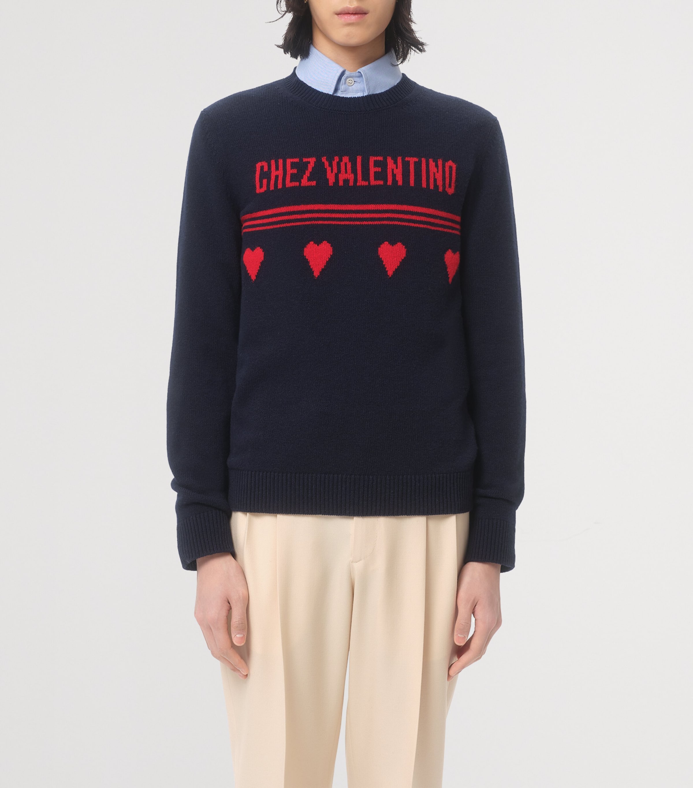 Wool Jacquard Chez Valentino Sweater AMU Image 3