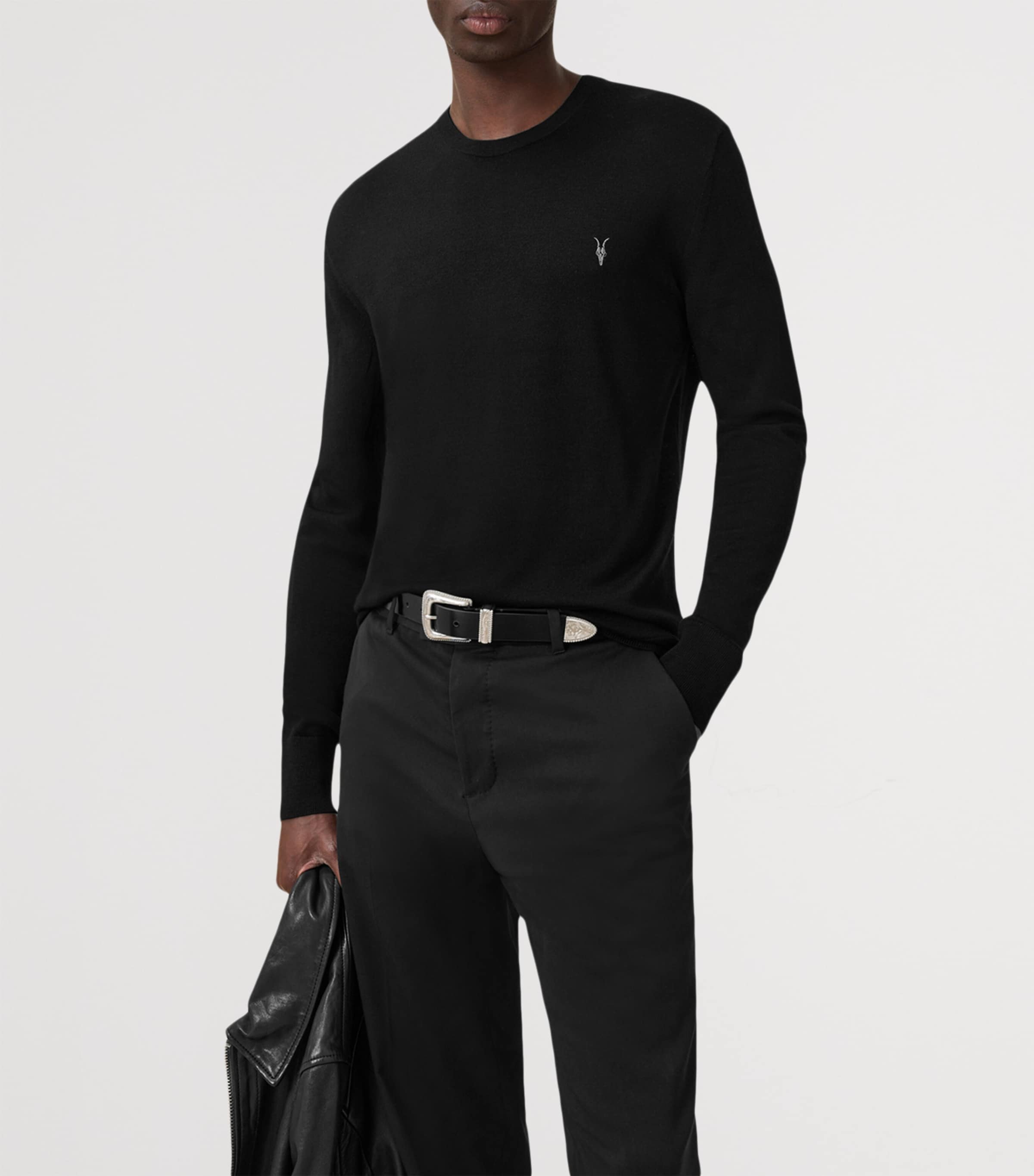Merino Wool Mode Sweater BLACK Image 4