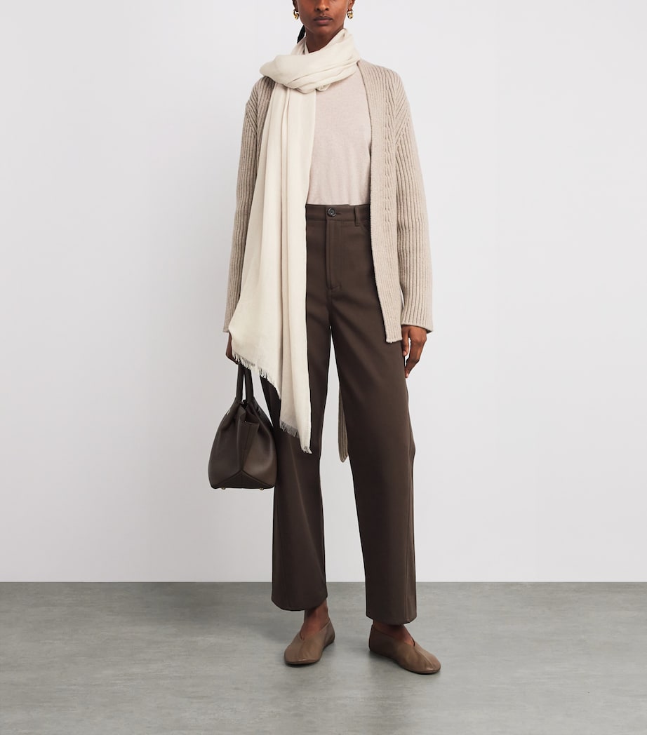 Cashmere-Silk Scarf N03WHITE - NATURAL Image 4