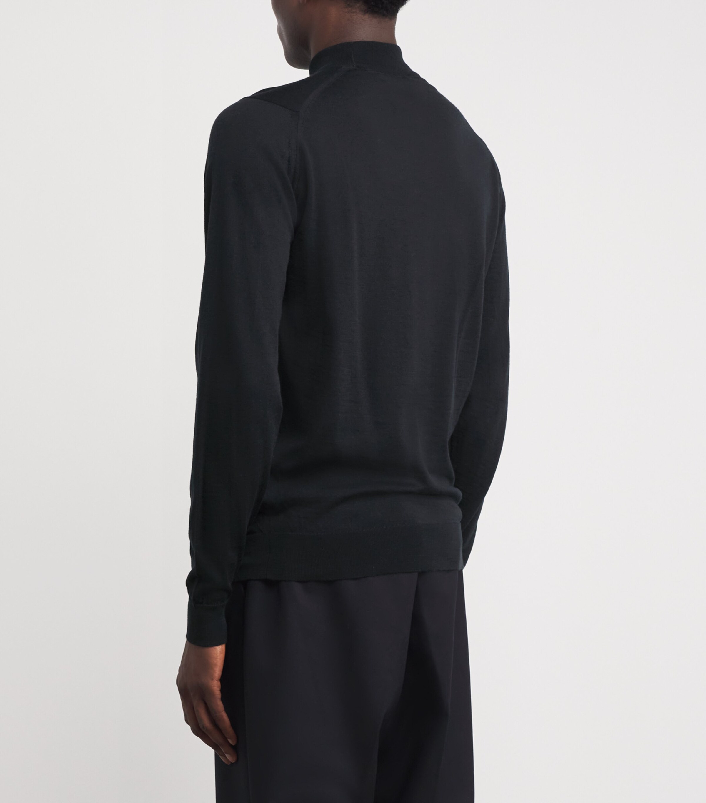 Merino Wool Harcourt Sweater BLACK Image 4