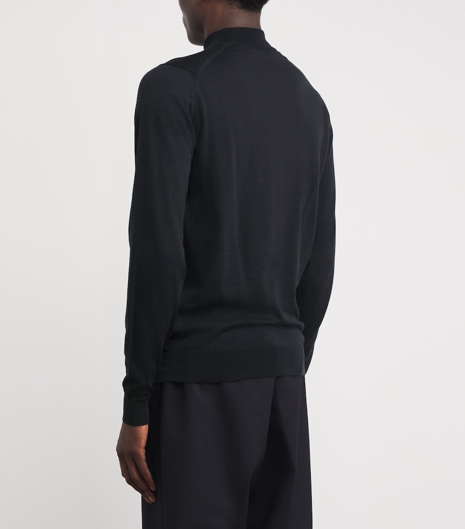 Merino Wool Harcourt Sweater BLACK Image 12