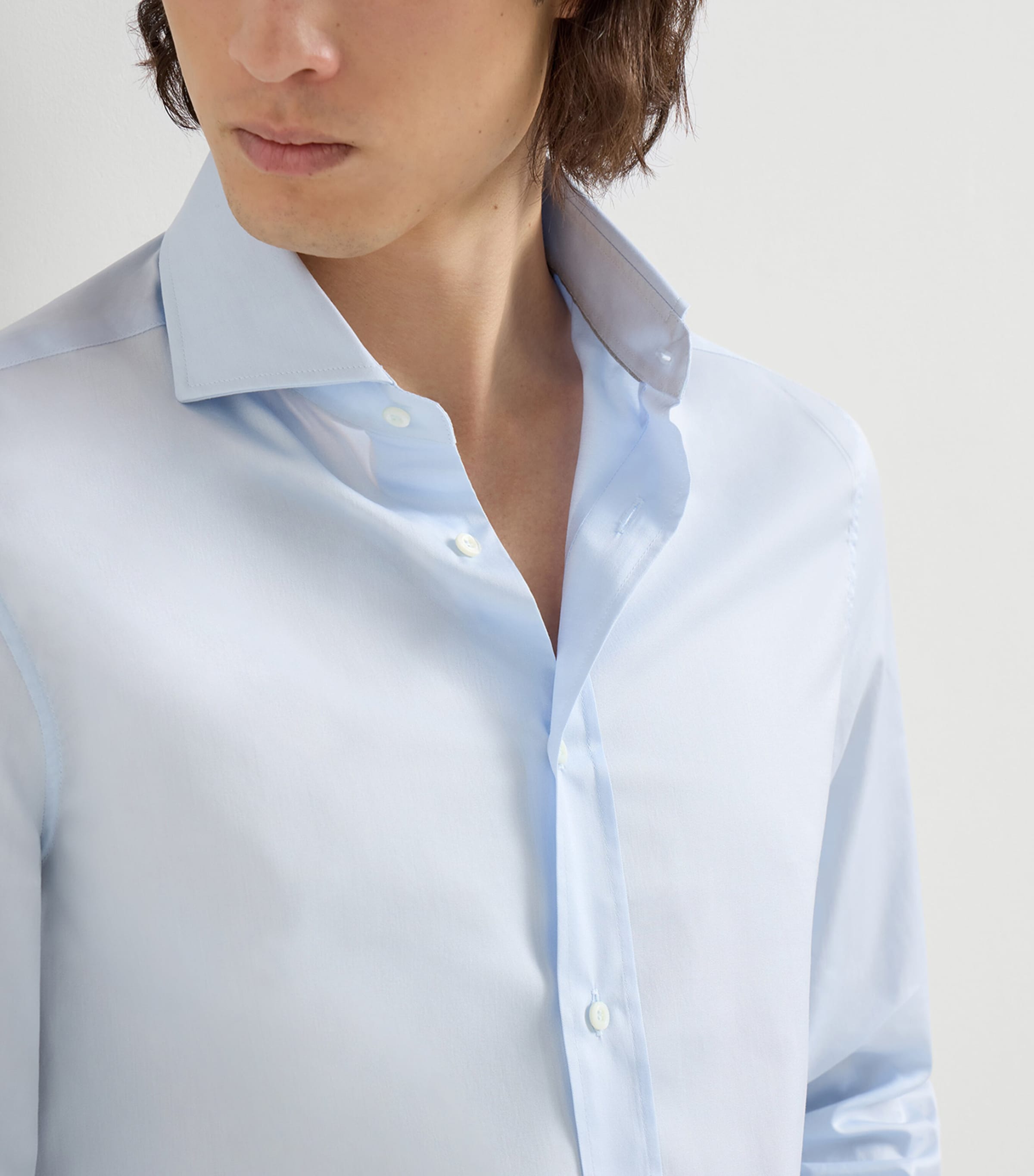 Brunello Cucinelli Mens Cotton Slim Shirt Image 6