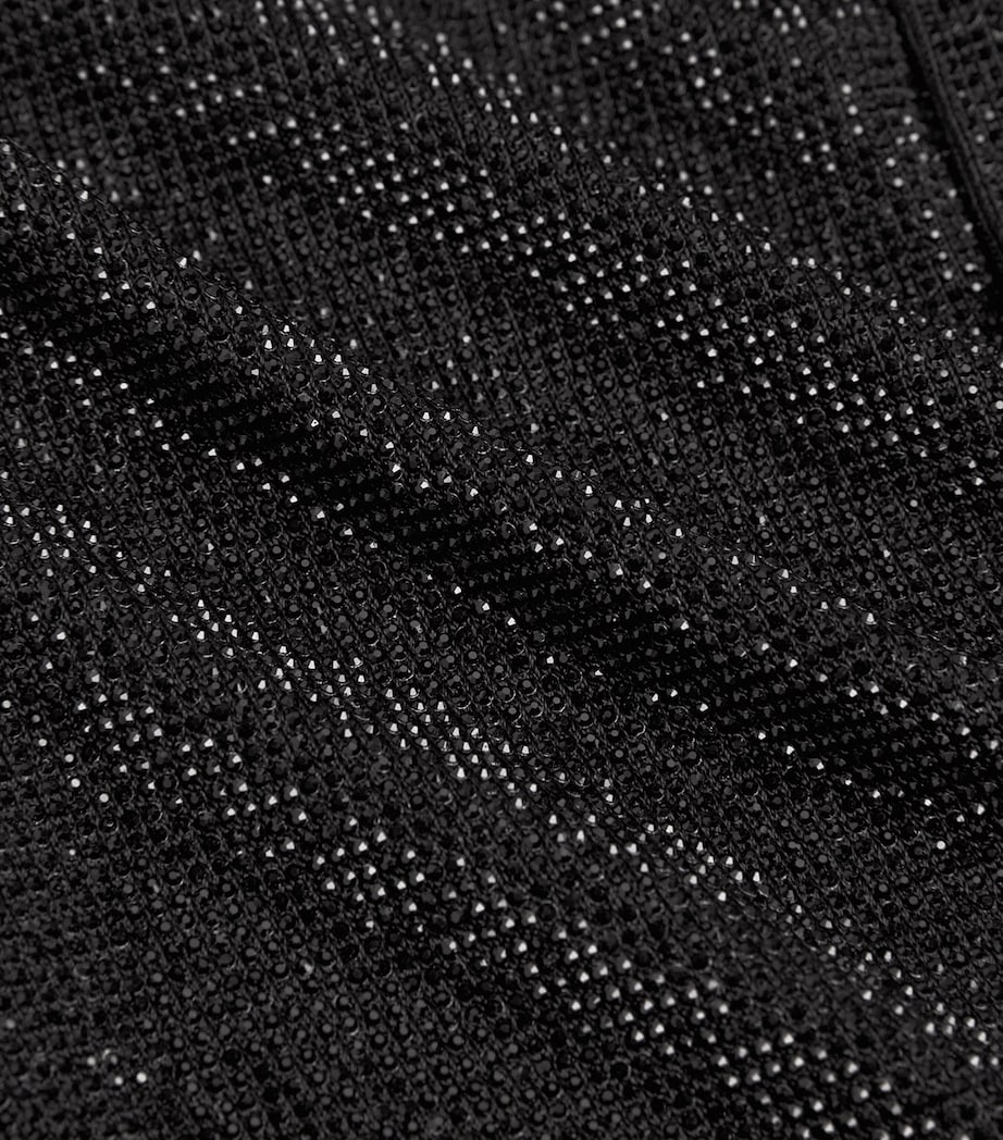 Cropped Rhinestone Cardigan 001 BLACK Image 5