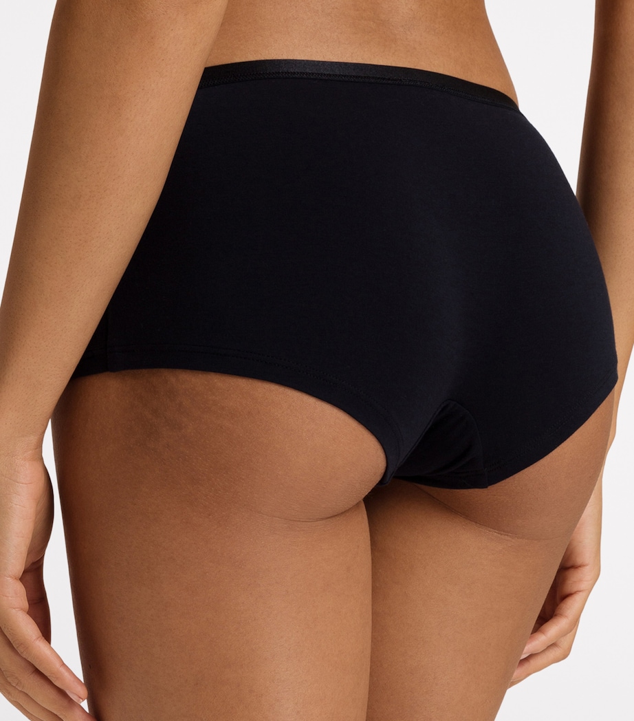 Stretch-Cotton Sensation Boyleg Briefs BLACK Image 4